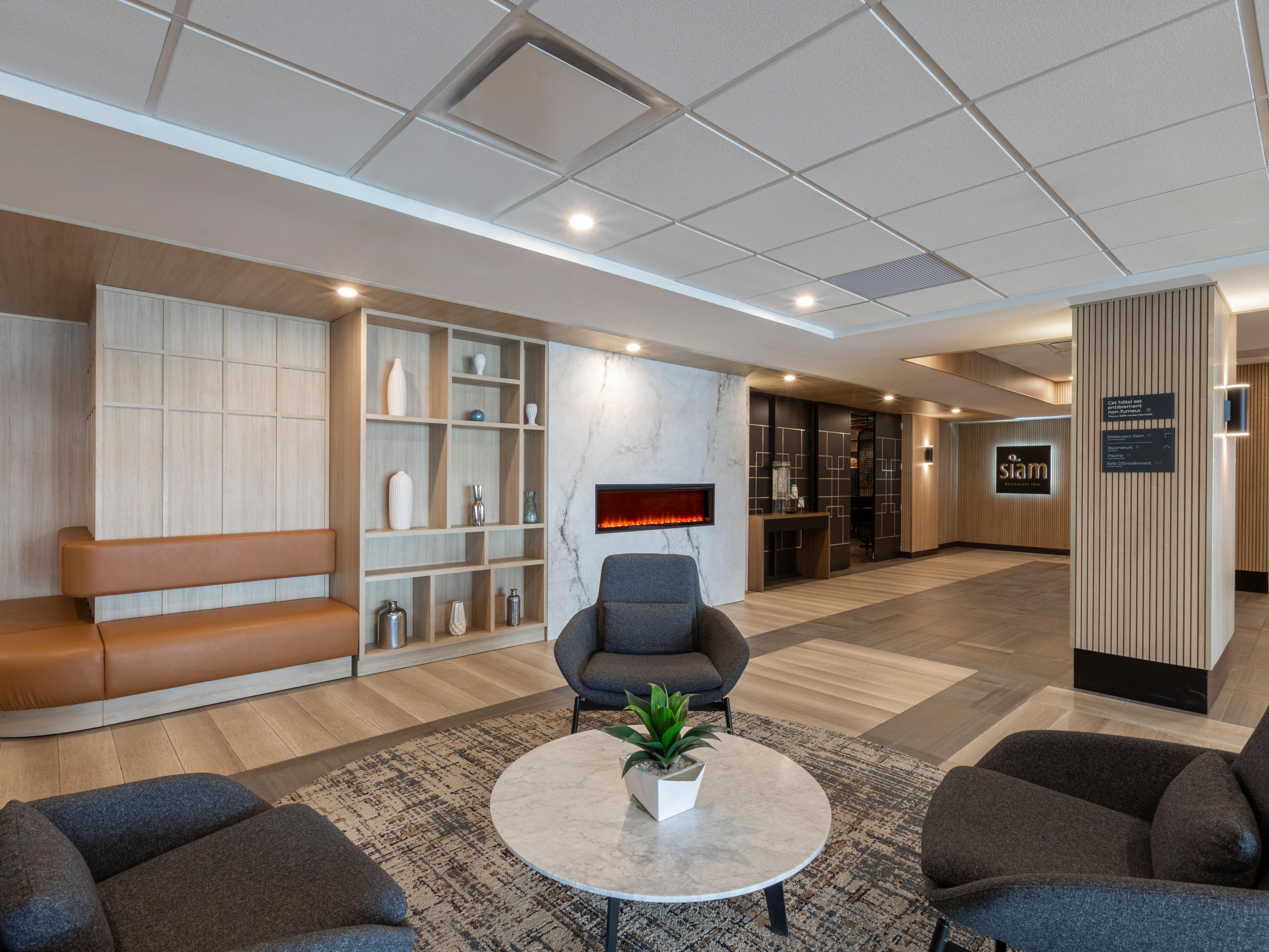 Relax in our spacious lobby with ample seating.