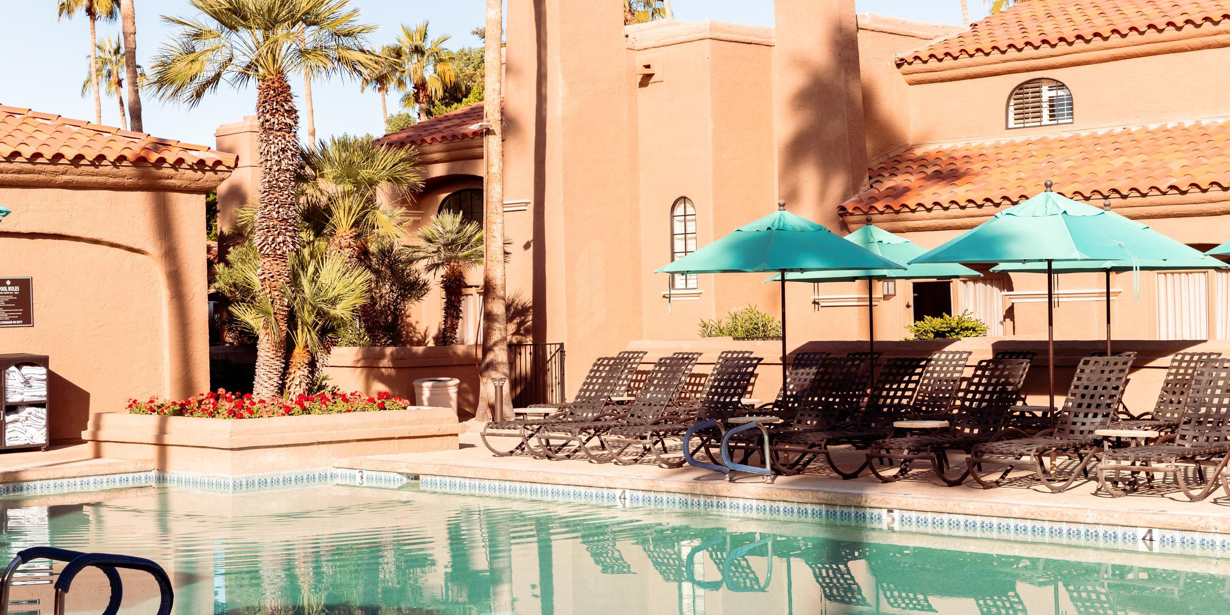 One of the resorts refreshing temperature controlled pools