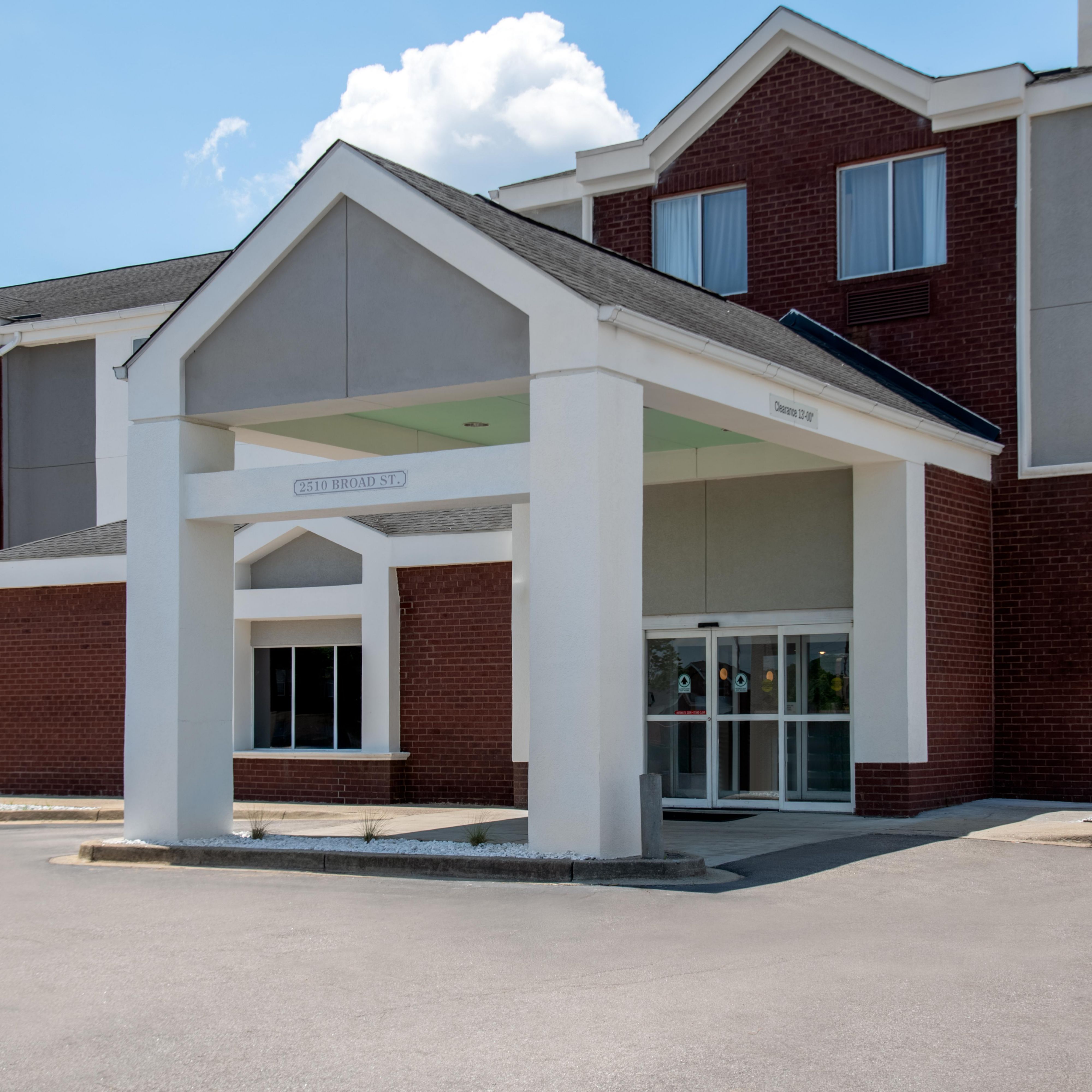 Exterior view of the hotel in the day