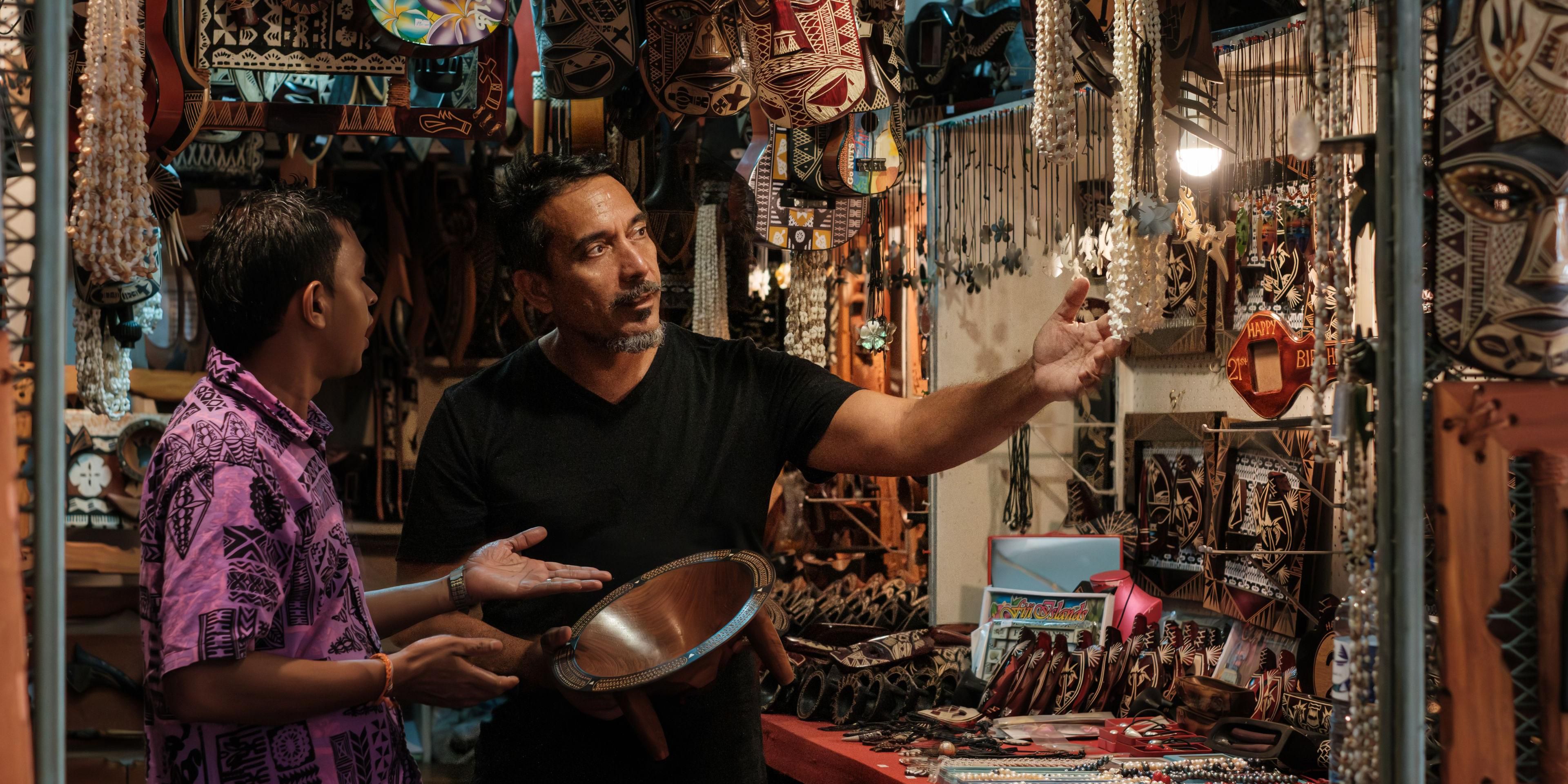 Shopping for Local Souvenirs at the Suva Handicraft Centre