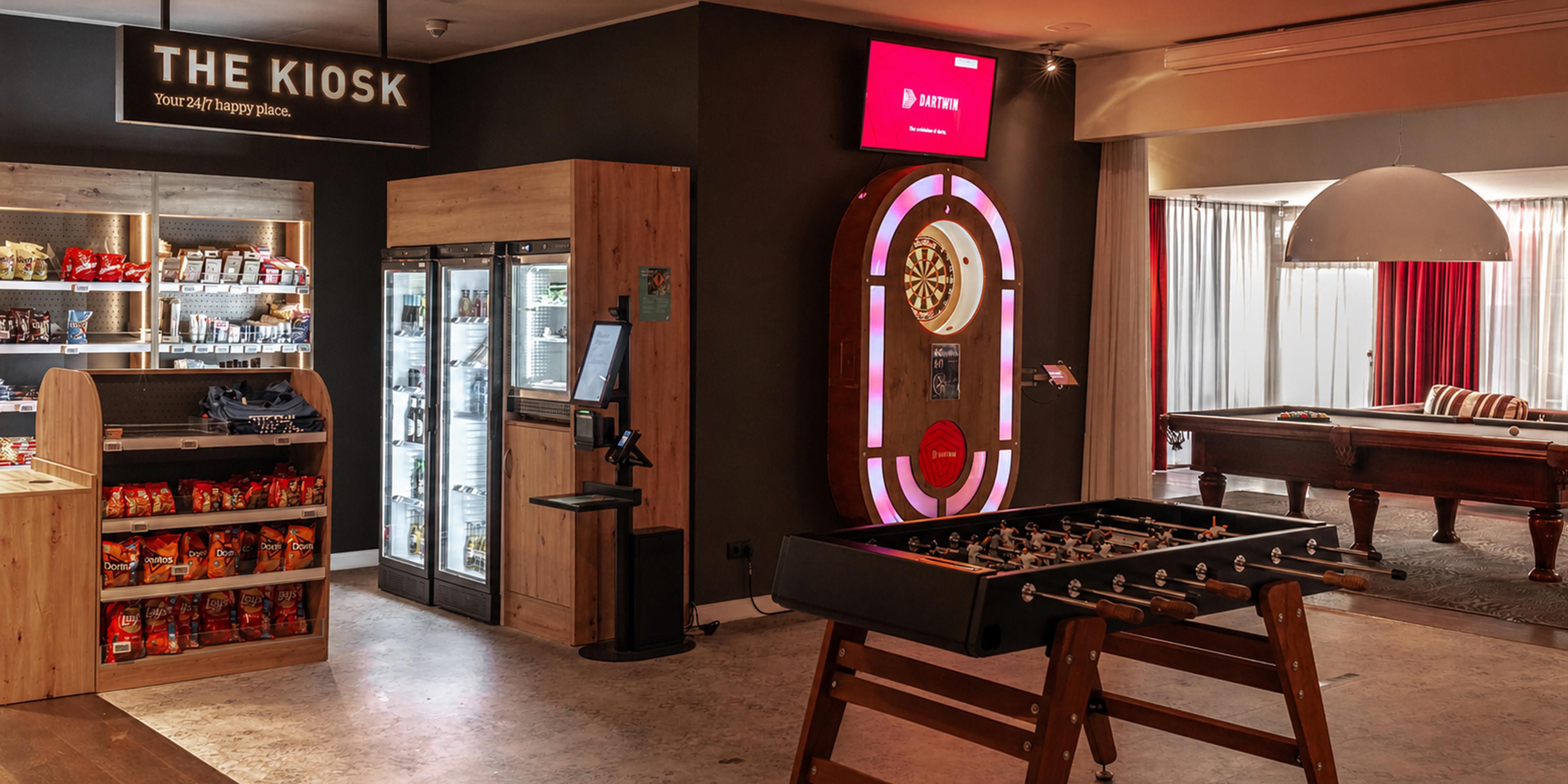Guest Lounge with Table Football, Darts and Kiosk