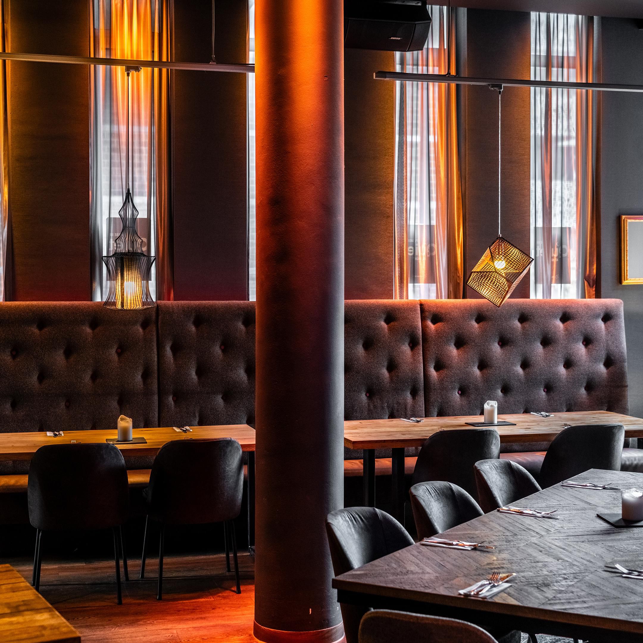 Inviting restaurant area for dining and relaxation