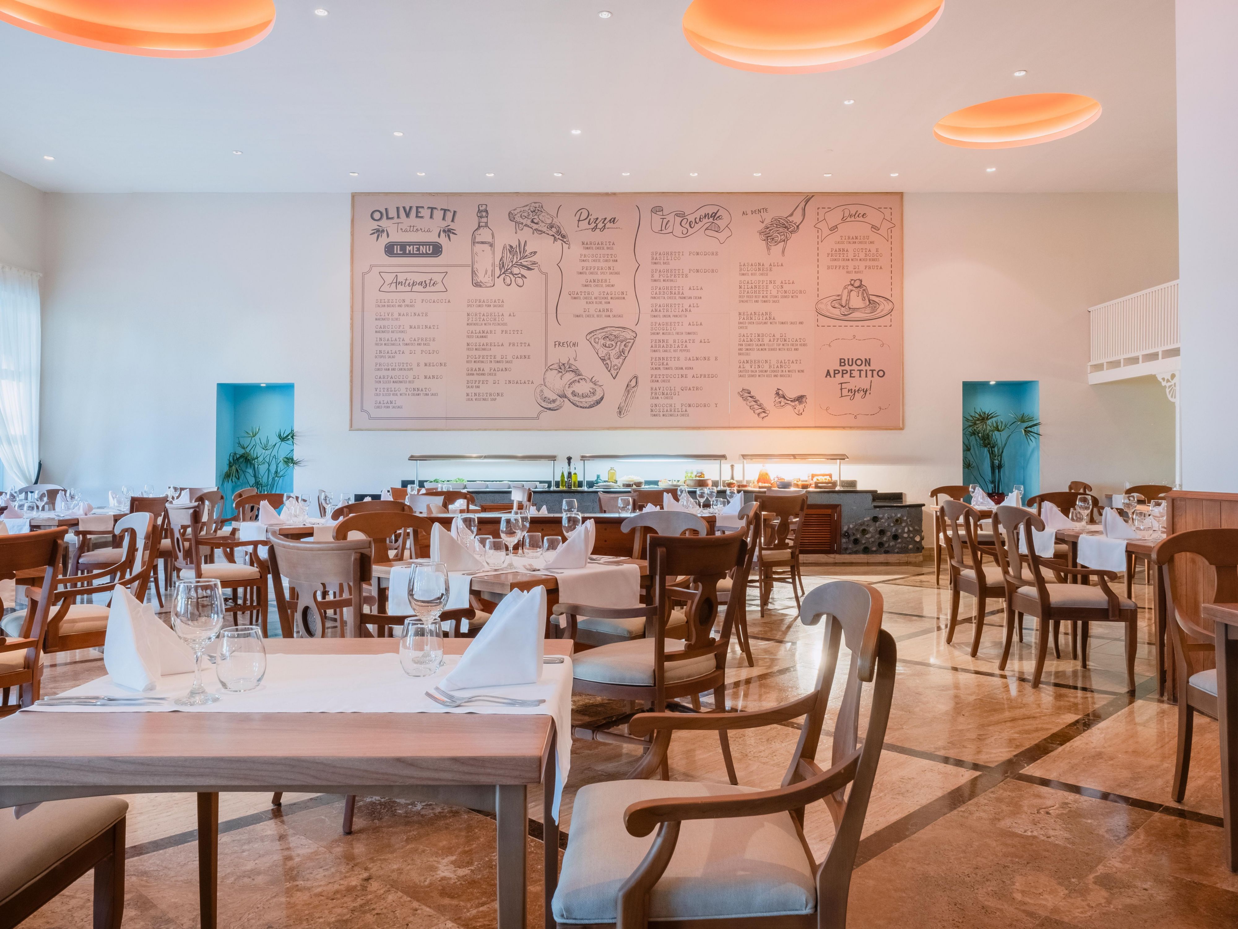Indulge your taste buds with an array of delectable options. Satisfy your sweet tooth at our ice cream shop, featuring the world-renowned Devon ice cream. Explore culinary diversity with four specialty restaurants, offering Italian, Japanese, Jamaican, and steakhouse cuisine.
