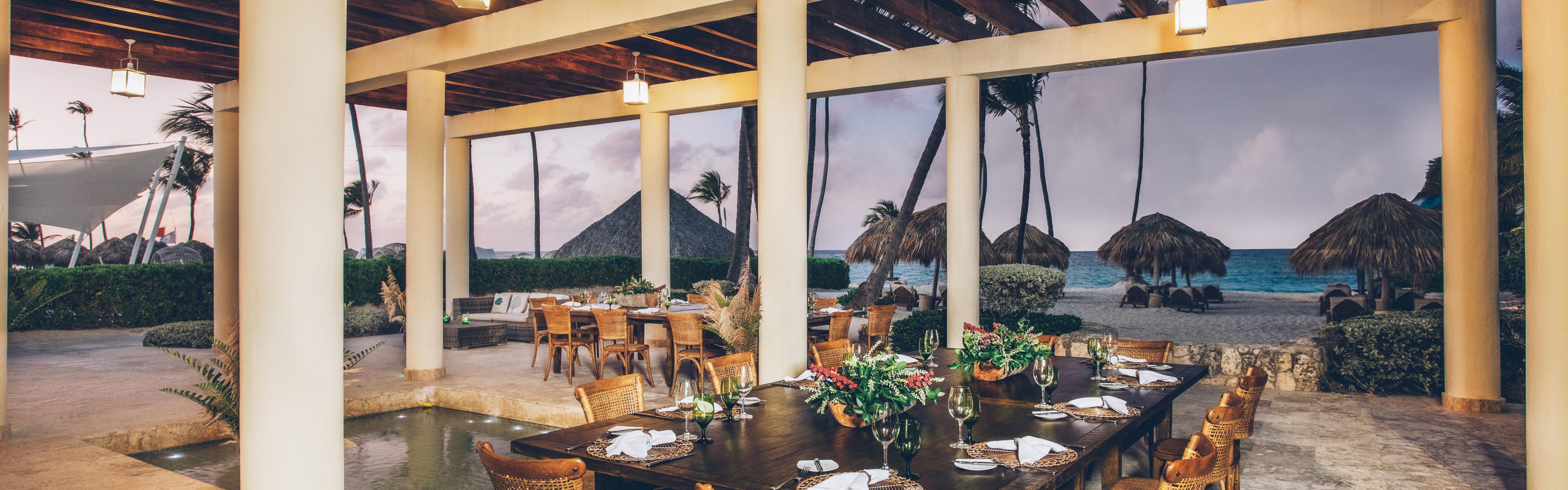 beach and palm trees in Tulum
