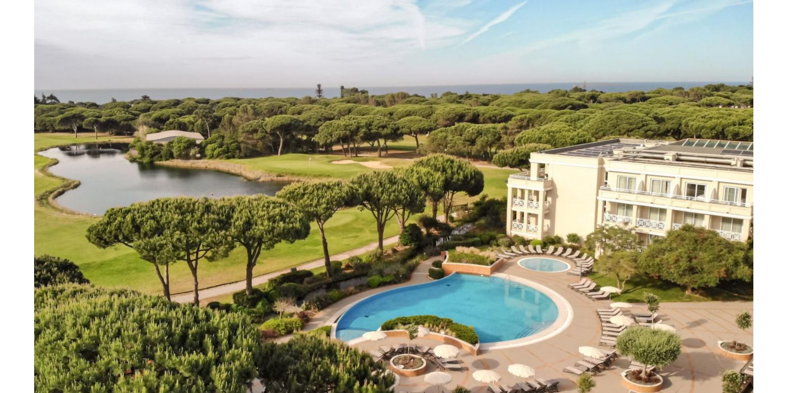 aerial view of quinta da marinha hotel overlooking the ocean