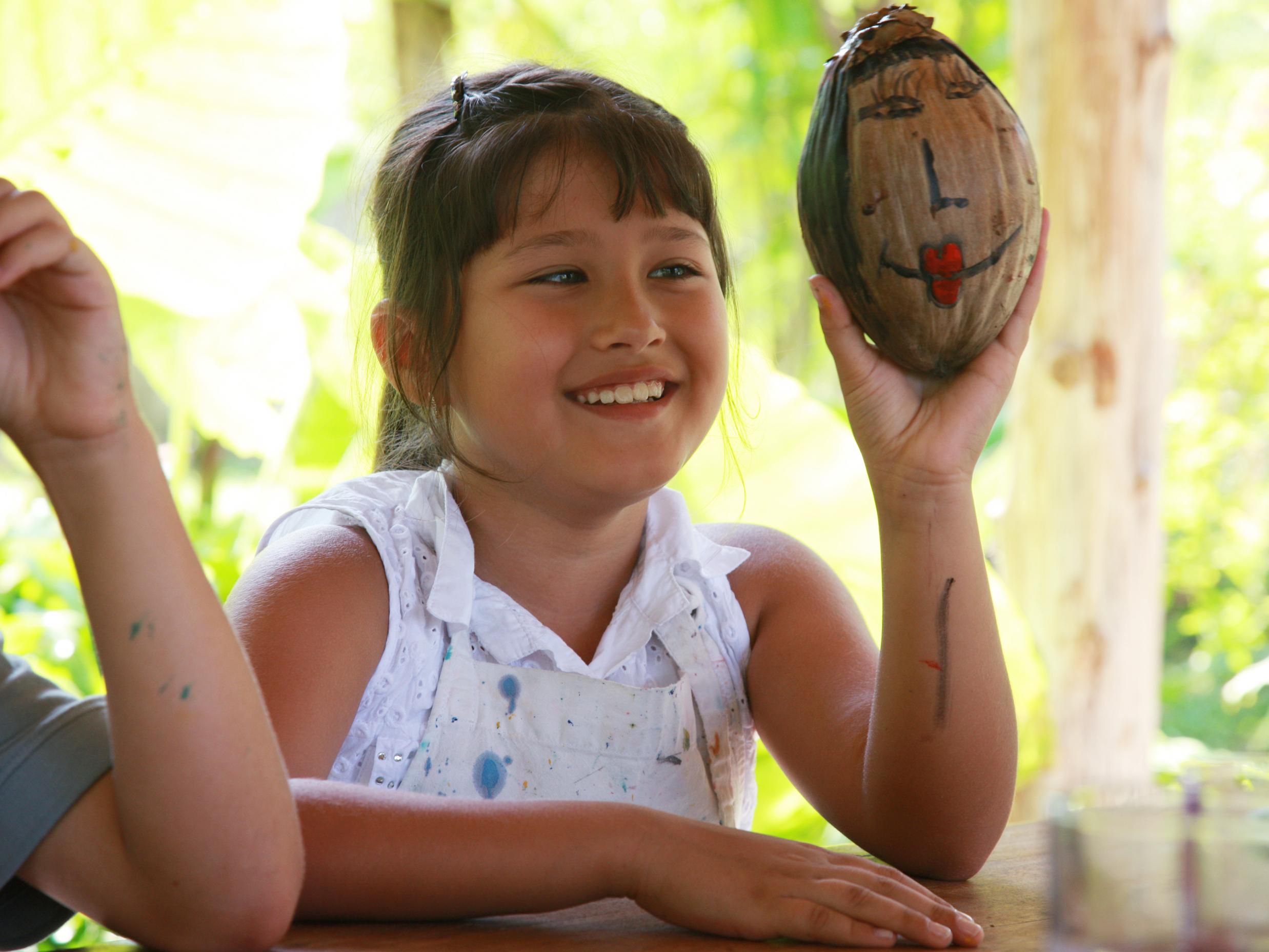 Coconut painting Grow With Six Senses