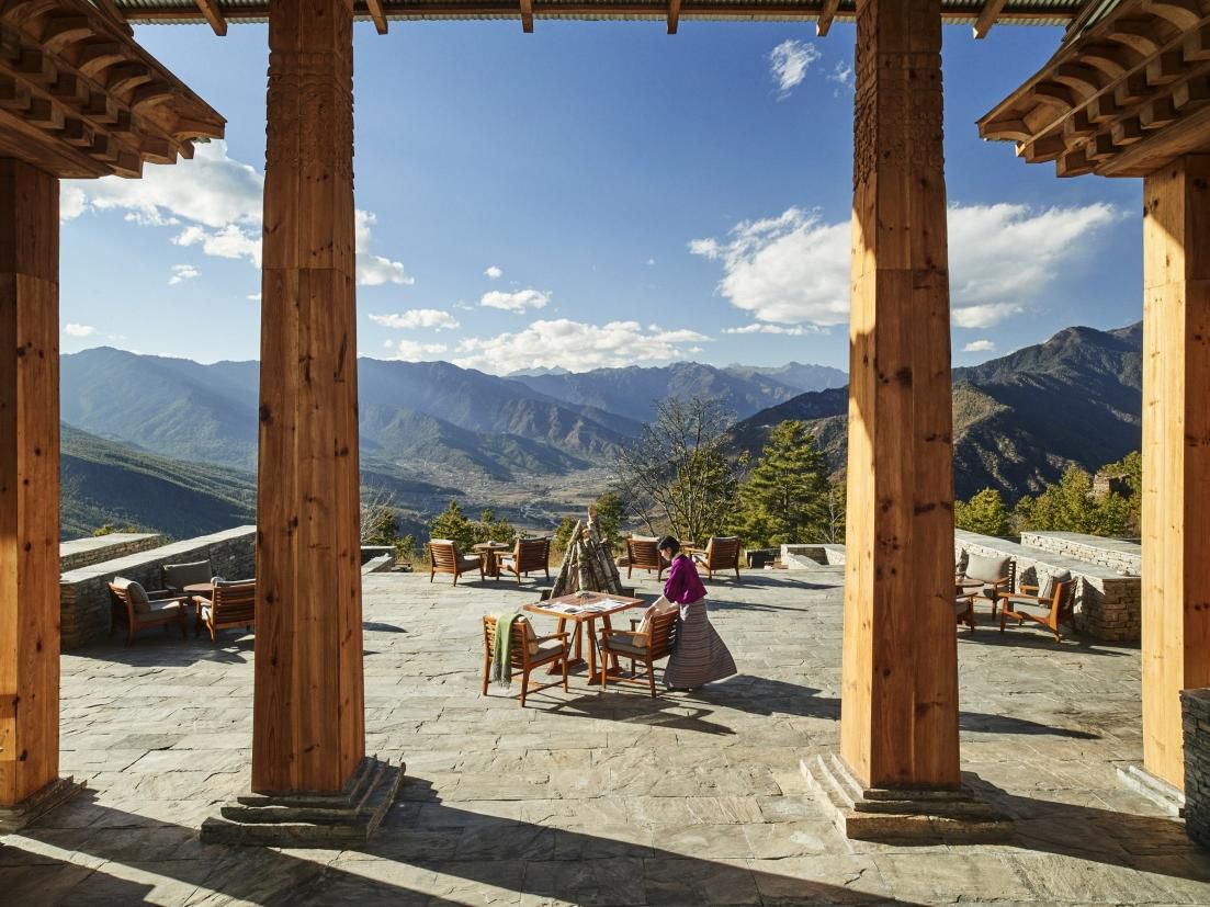 Six Senses Paro, main building terrace