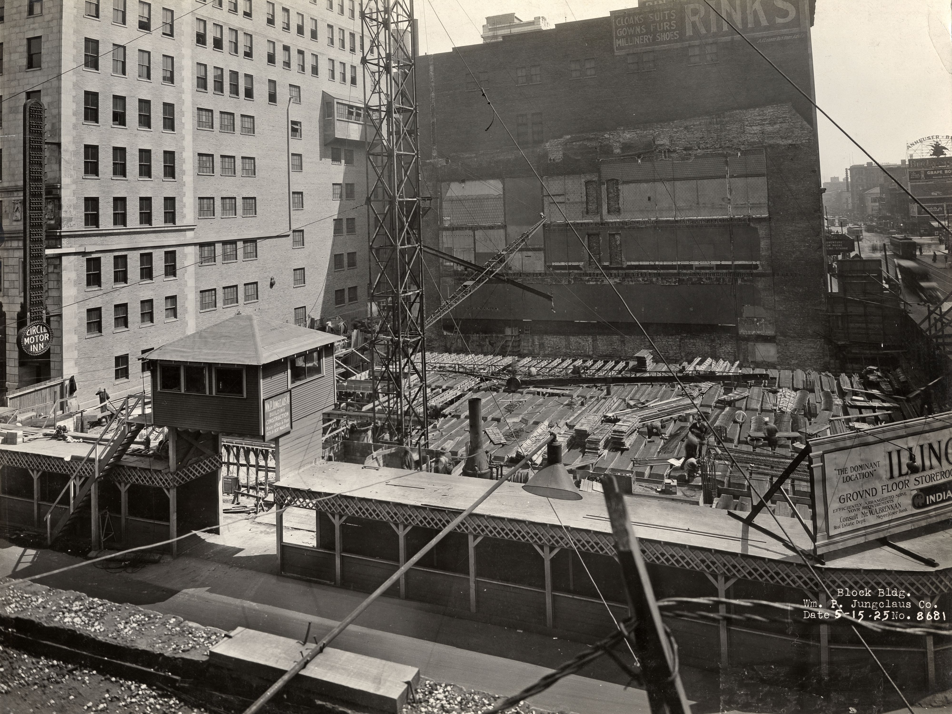  Illinois Building Under Construction 1925