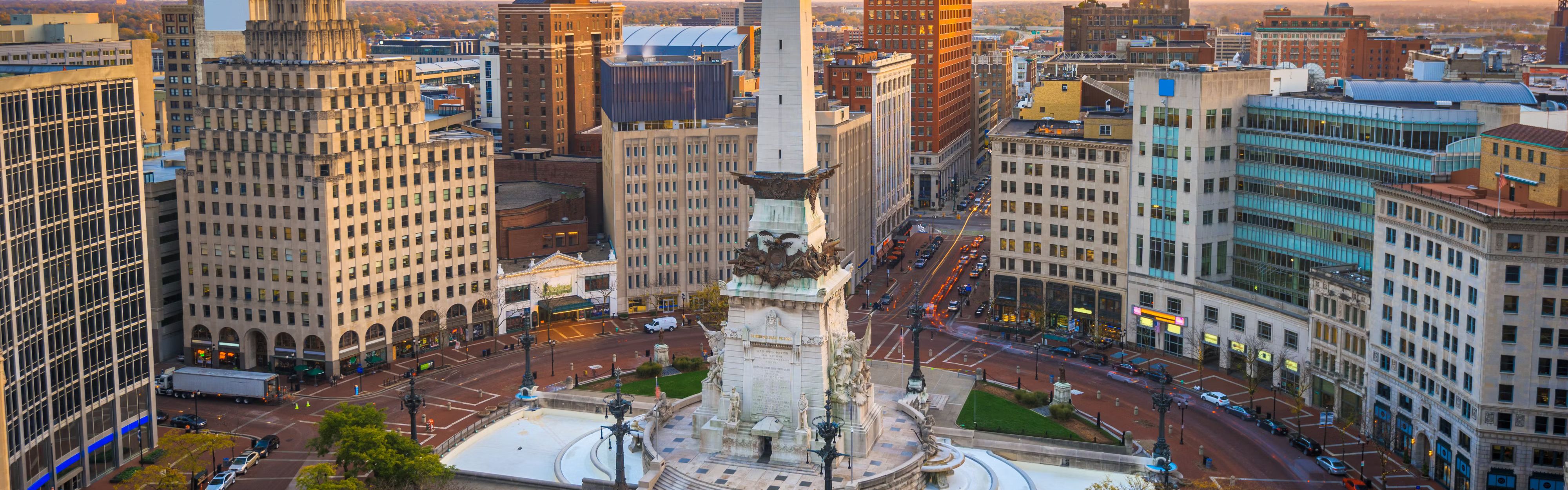 Aerial view of Indianapolis Monument Circle