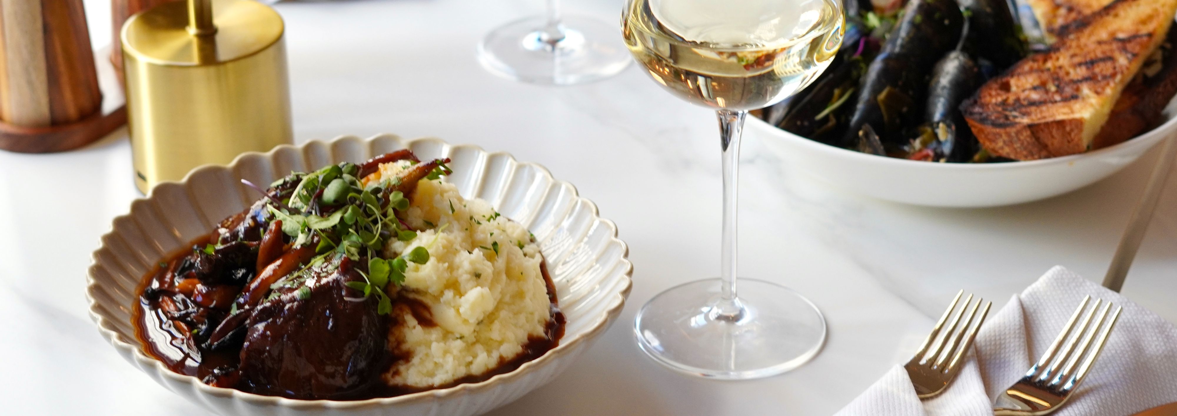 Roast and mashed potato dish from our restaurant.