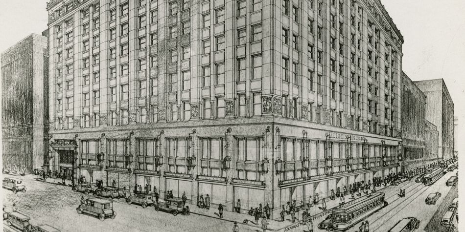 Historic sketch of Illinois building.