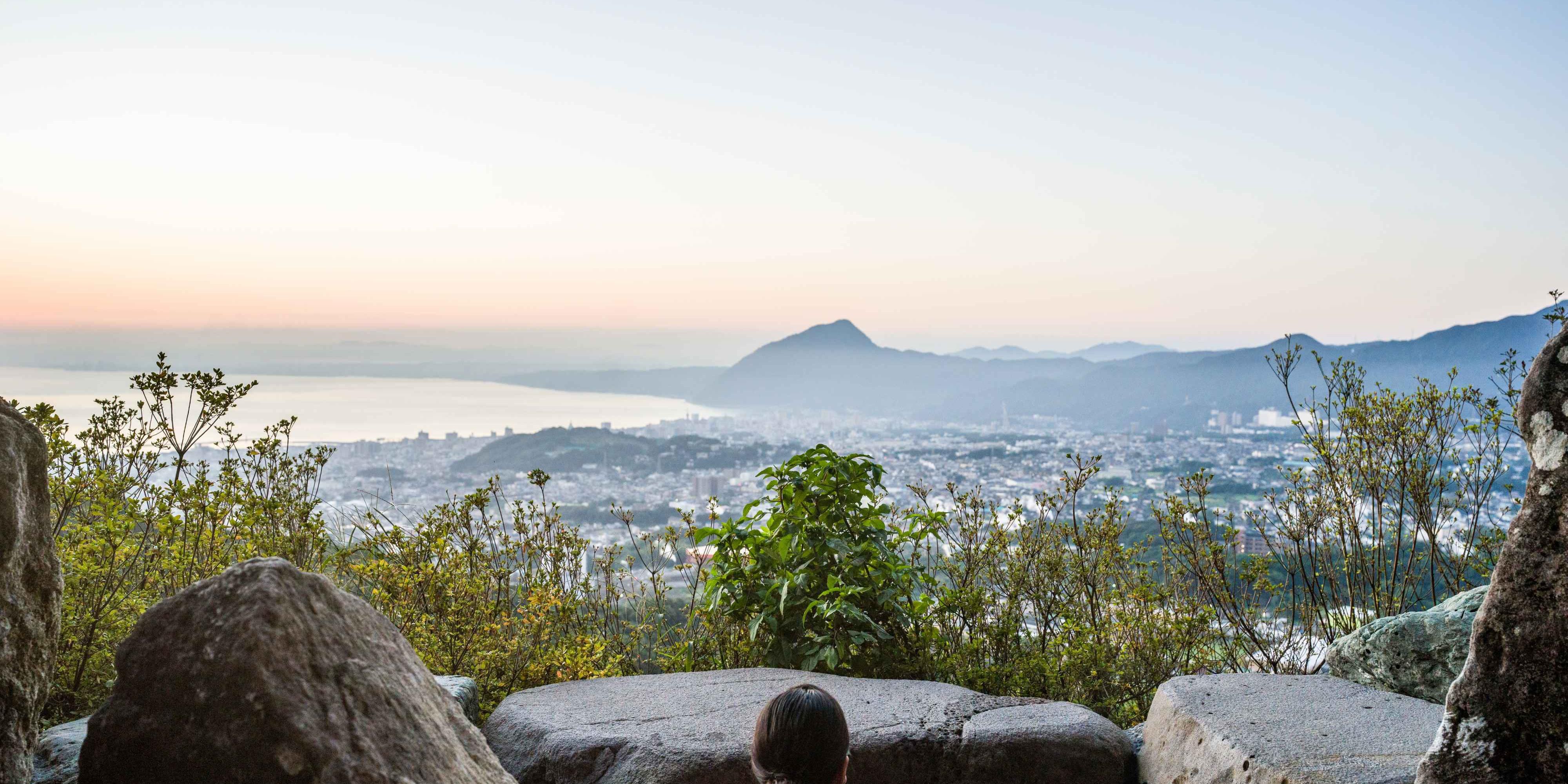 The stylish, modern onsen has been designed with a soothing array of natural elements, including Japanese cypress and Beppu stone. Soak in the region’s famed myoban waters, known for properties that cleanse and beautify the skin, while looking out over the beautiful Beppu Bay.