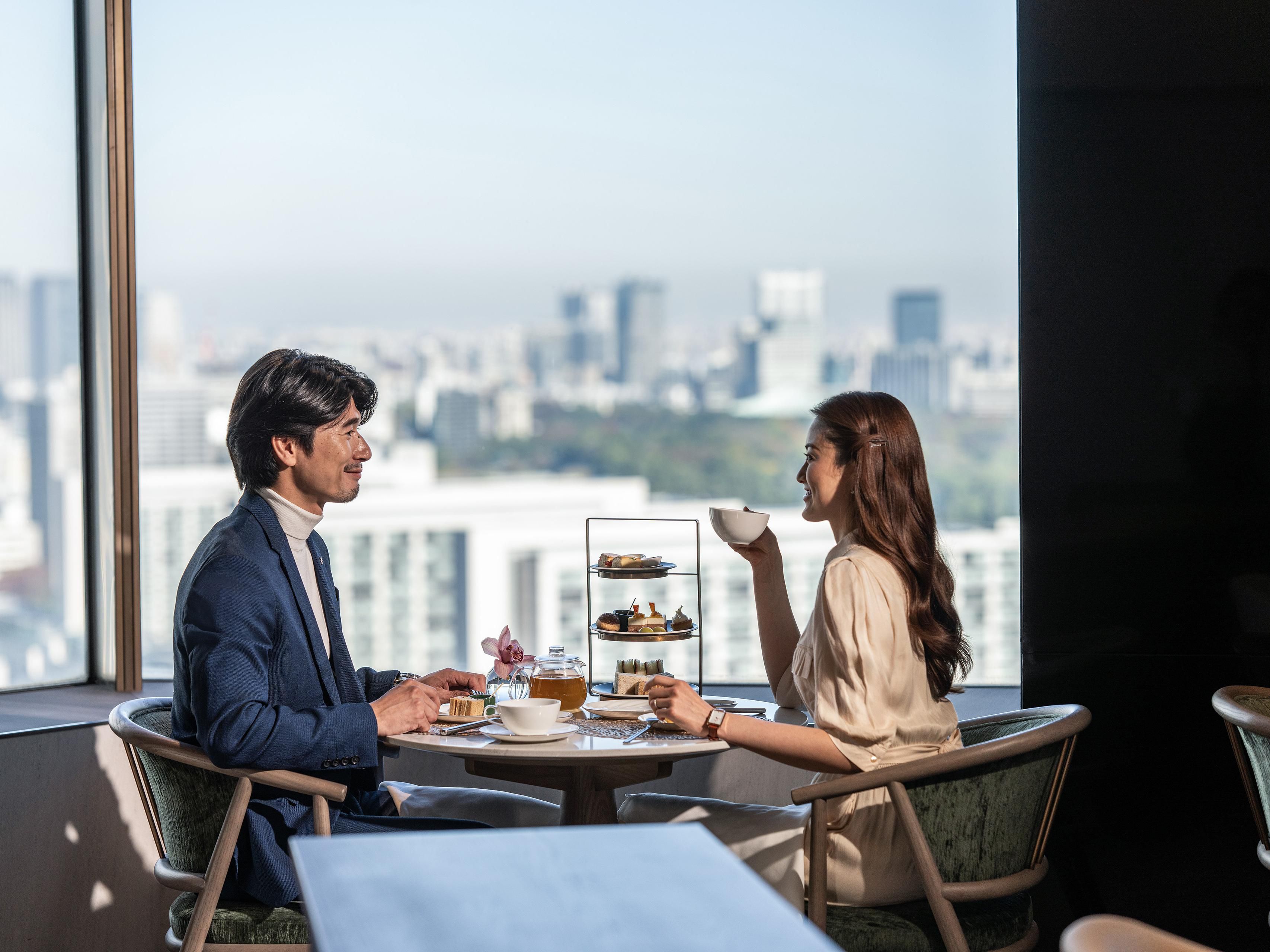 Elegant afternoon tea with city views at Club InterContinental