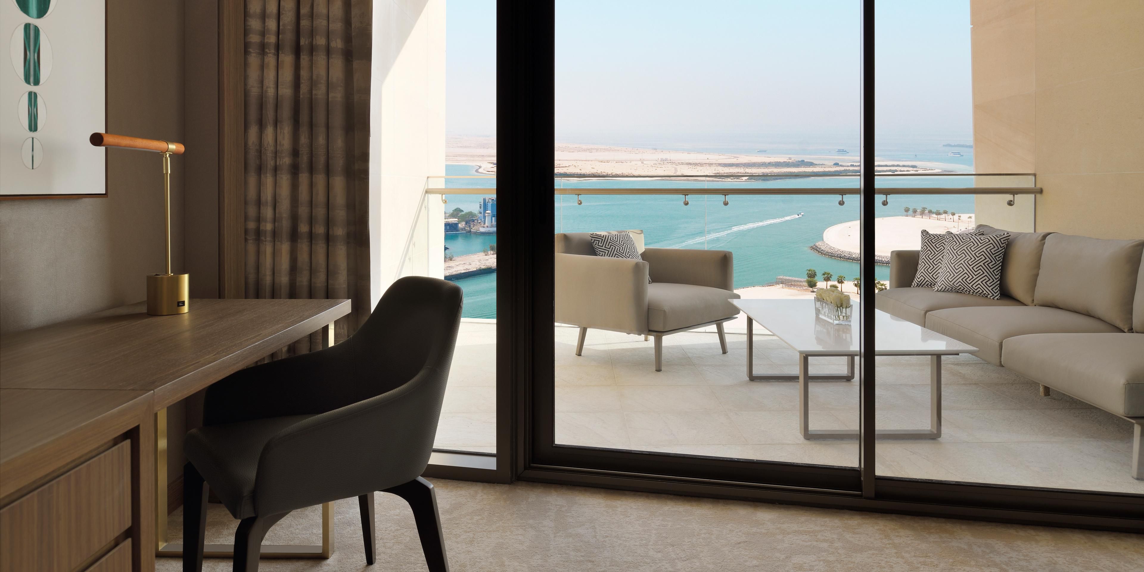 Stunning Sea View Balcony | Luxury Abu Dhabi Hotel Apartment