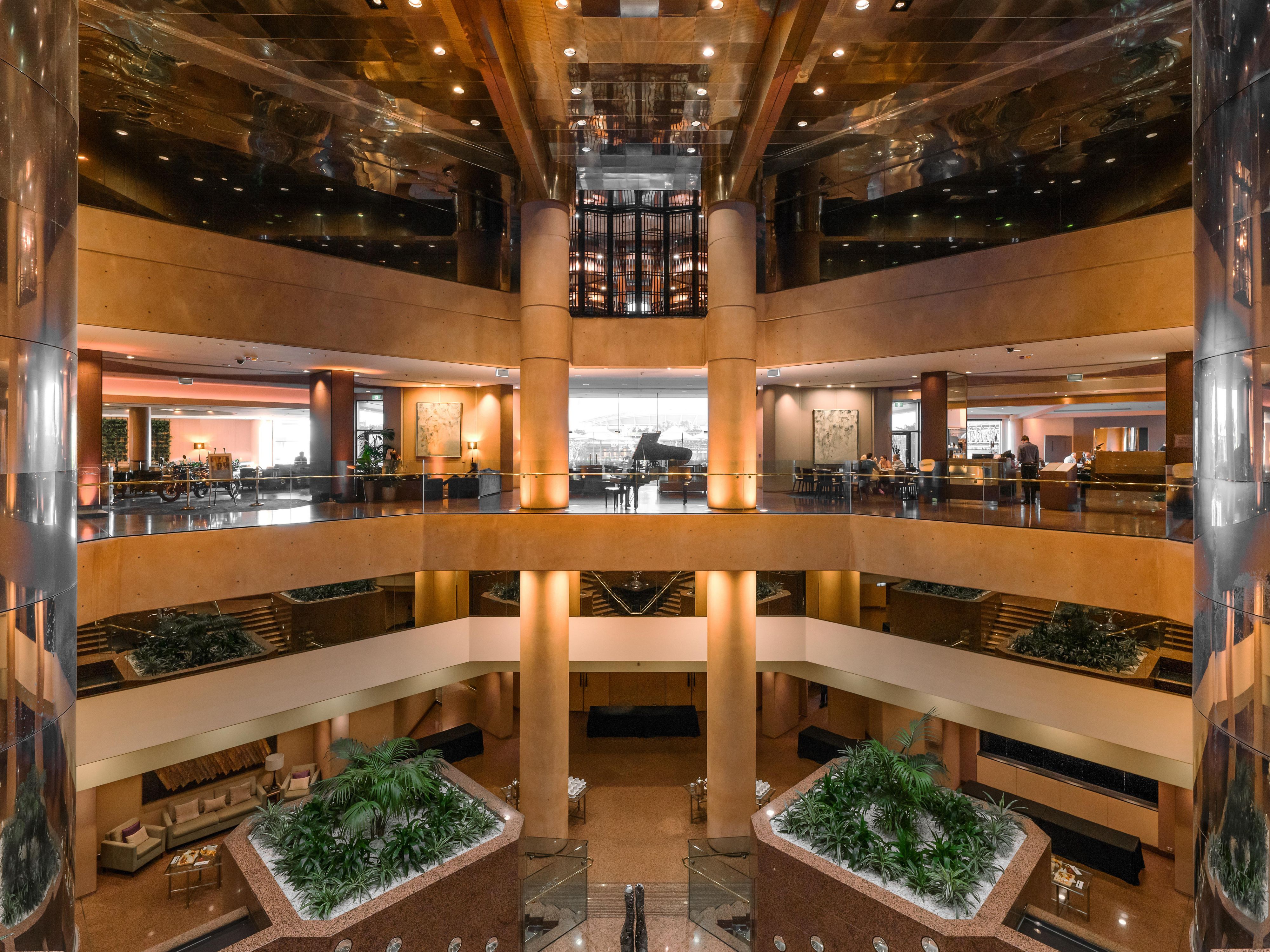 Welcome to our hotel lobby: classic charm, modern style