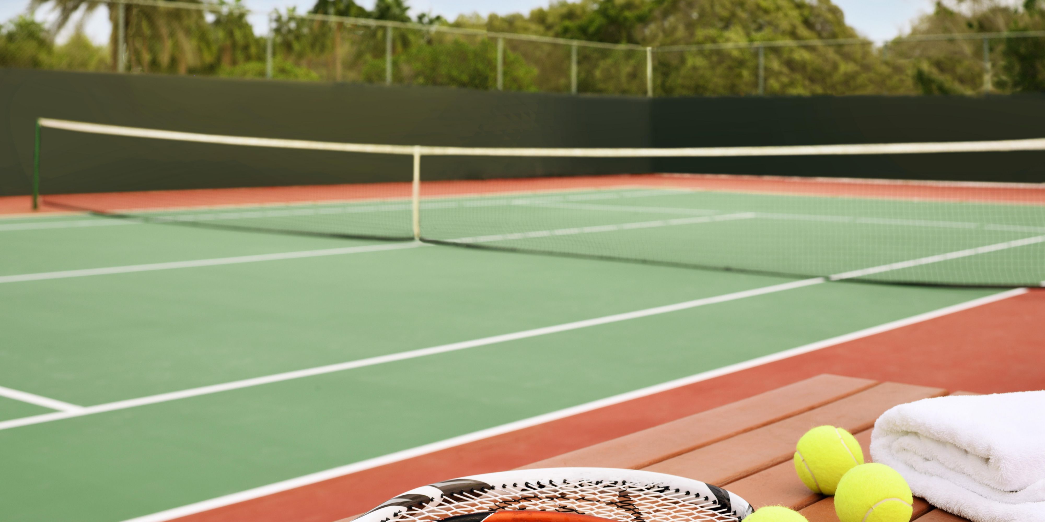 Don't miss your routine whether you are staying with us, or if you are new in town, our tennis court is available for both guests and members of our resort.