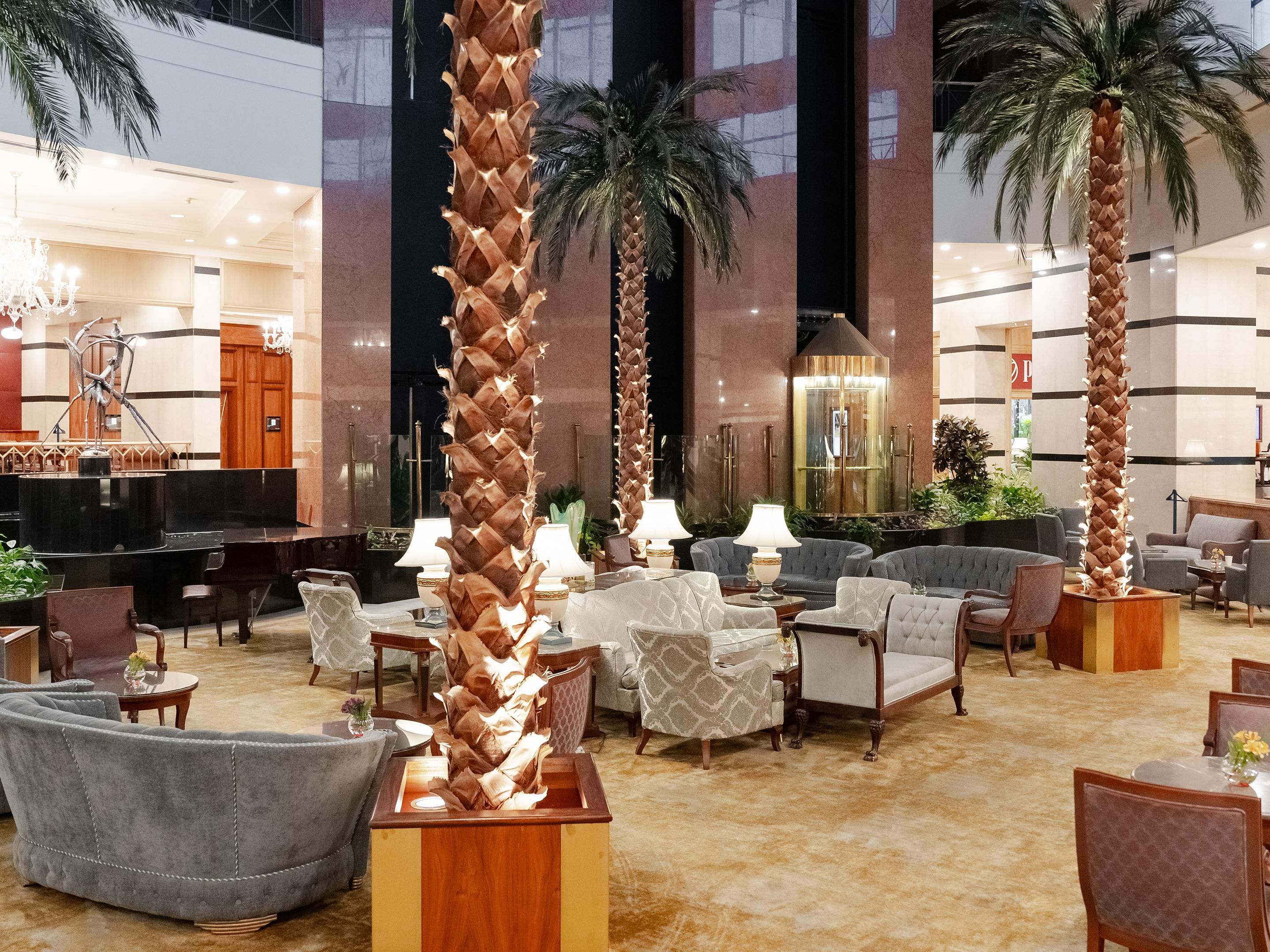 Kunstzinnige ambiance in de lobby