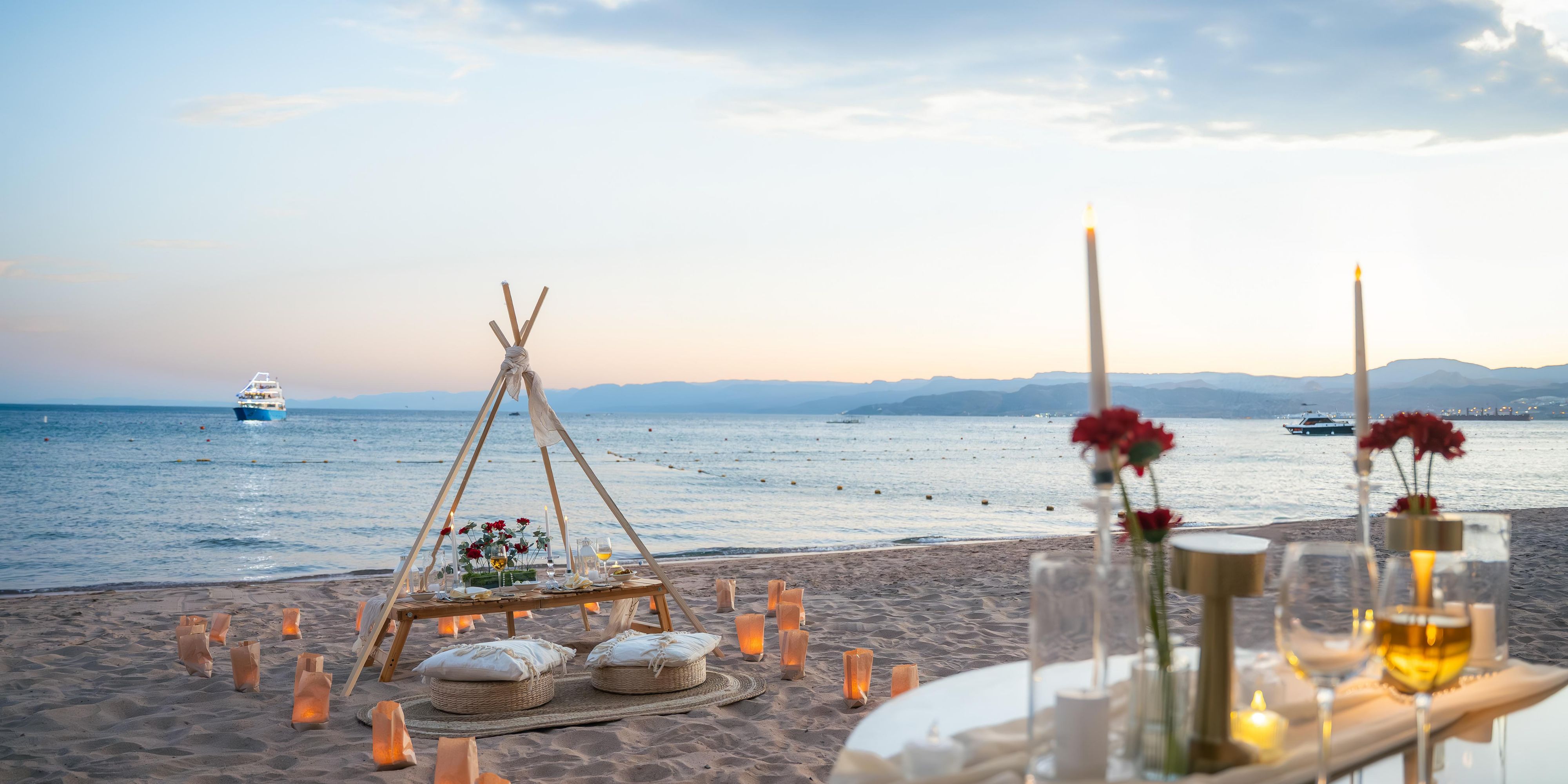 Dine under the stars, with the sound of waves as your backdrop and candlelight flickering beside you. Our romantic beachfront dinner is designed for two — where every bite, every moment and every breeze tells a story of love.
