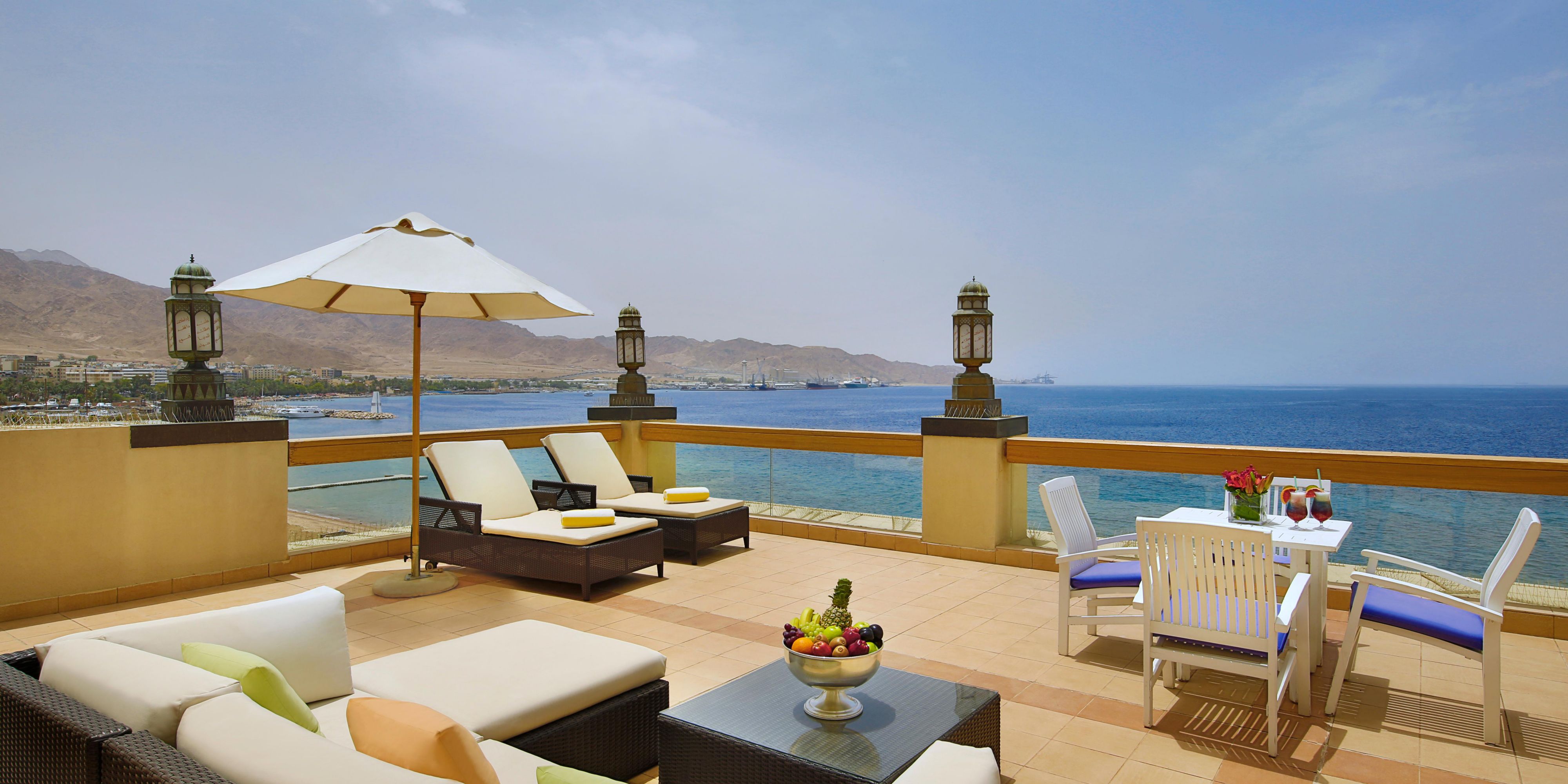 Indulge in the serene ambiance of our Sea View Terrace 