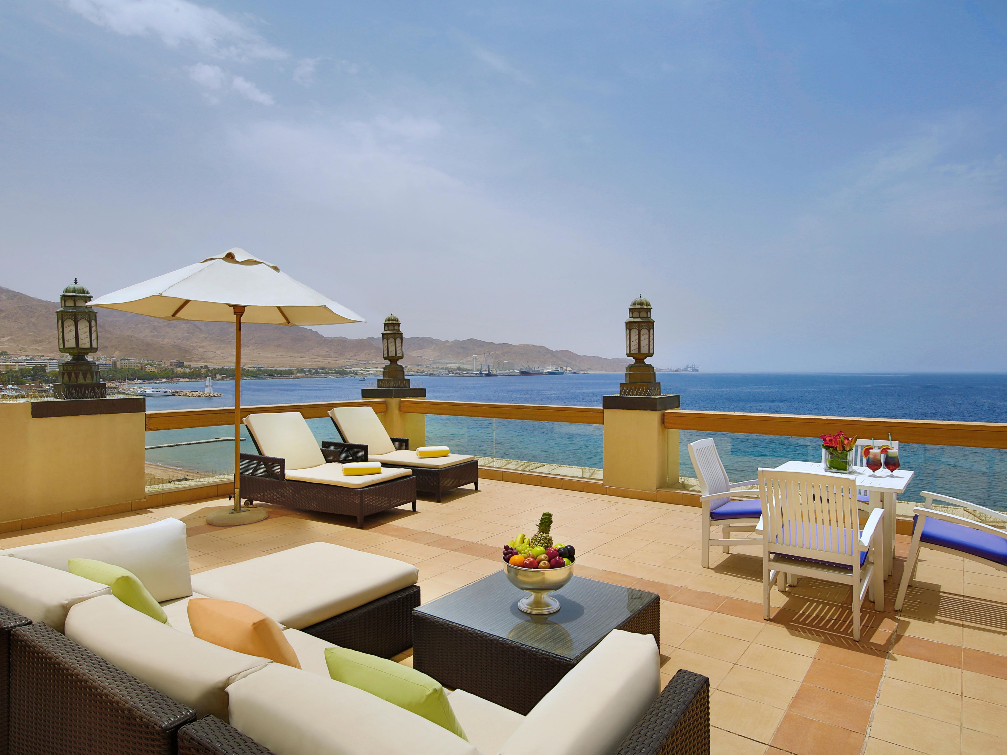 Indulge in the serene ambiance of our Sea View Terrace 