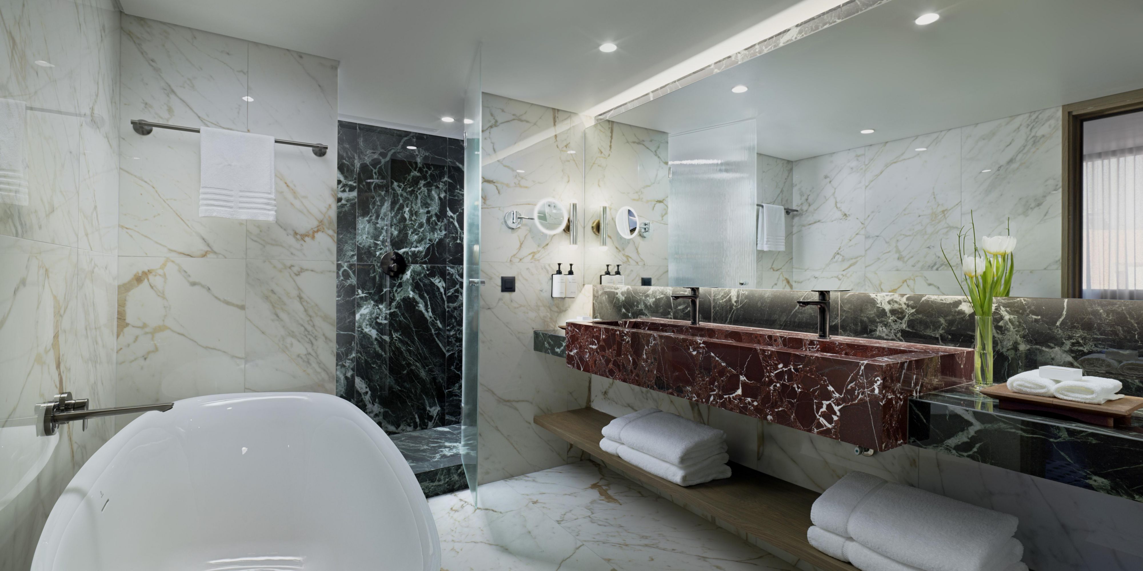 Indulge in sleek, contemporary bathroom design