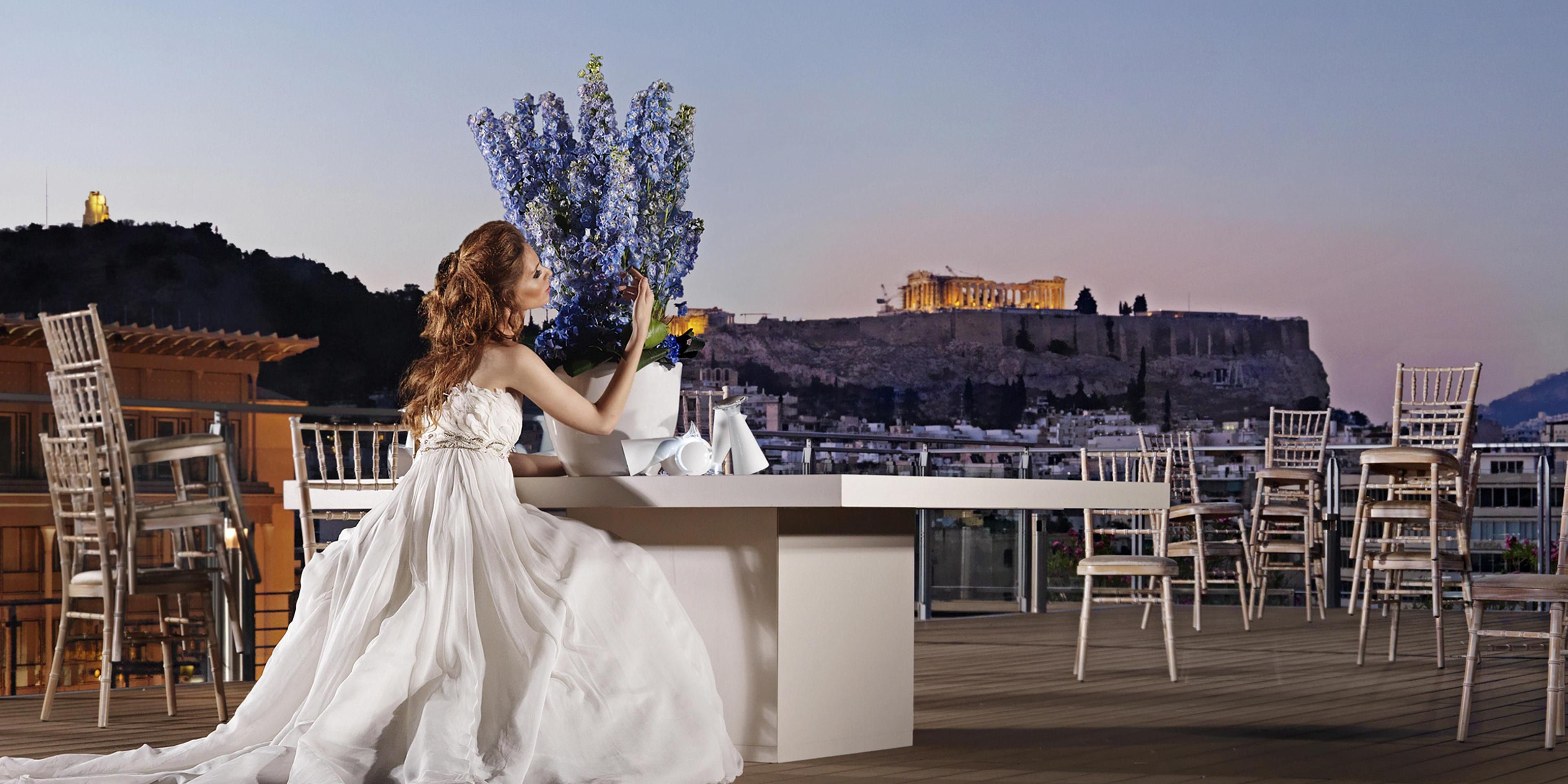 The Acropolis Terrace, with its hardwood deck, marble benches and surrounding small garden replete with fruit trees and Mediterranean shrubs, unfolds the beauty of the city before visitors: the hustle and bustle of the day, counterbalanced by the dazzling views of the Acropolis!