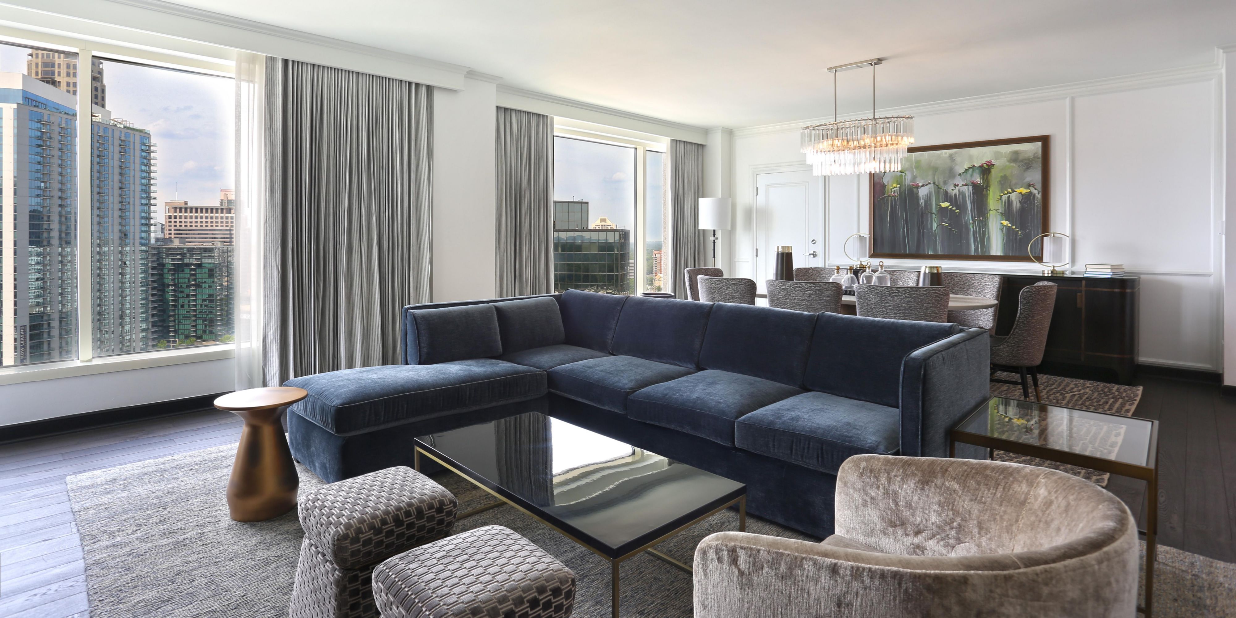 Relax in our spacious suite with separate living and dining areas.