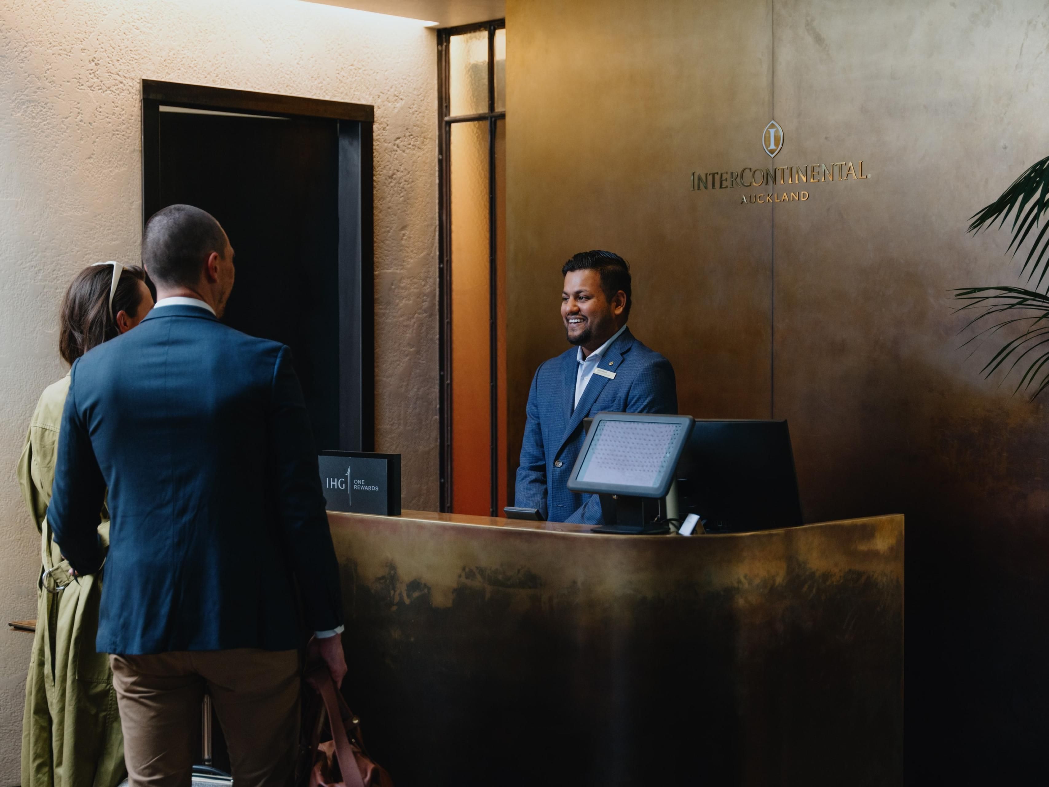 A warm greeting at our hotel in Auckland City