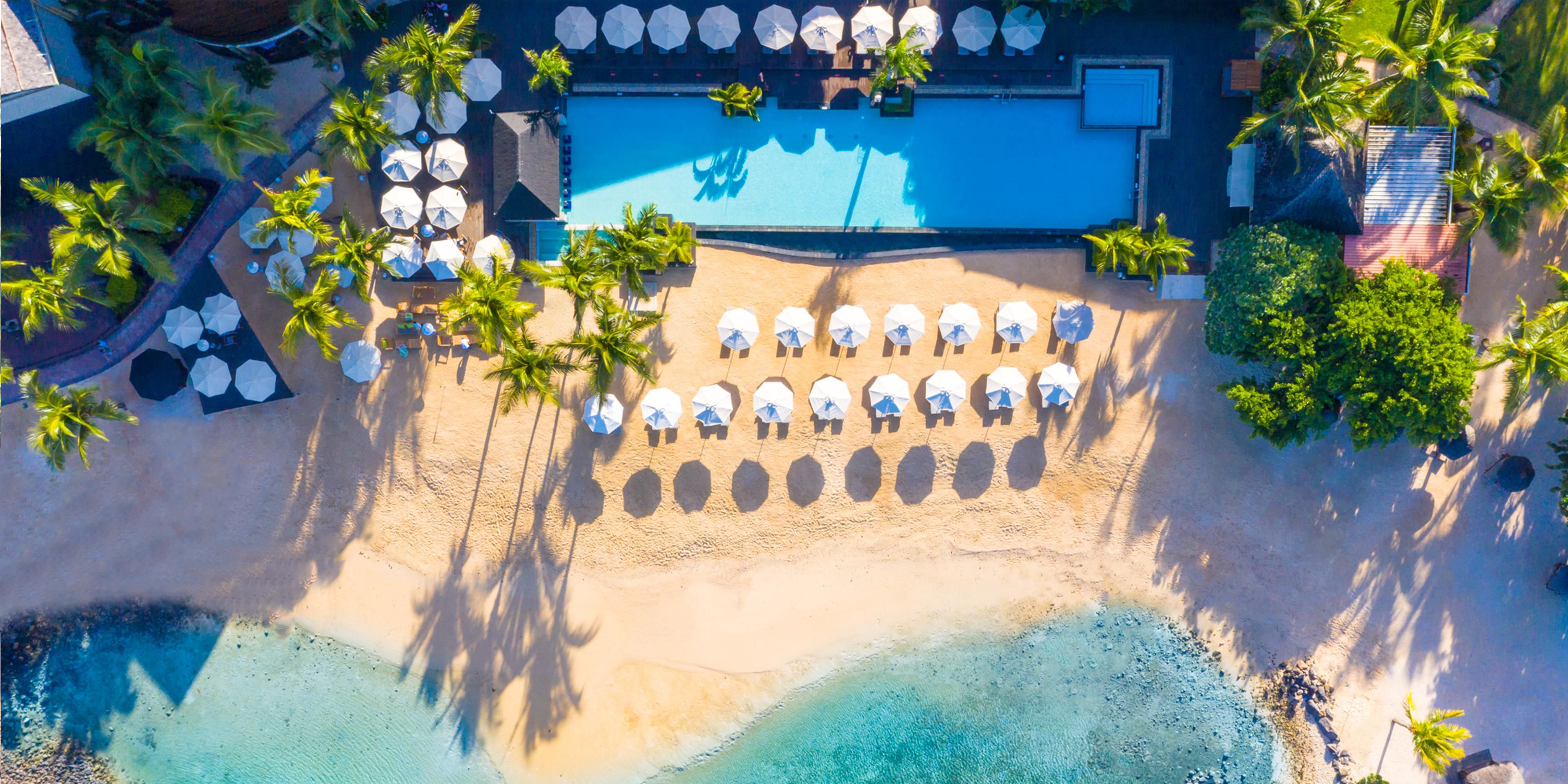 Overhead resort view of the InterContinental Mauritius