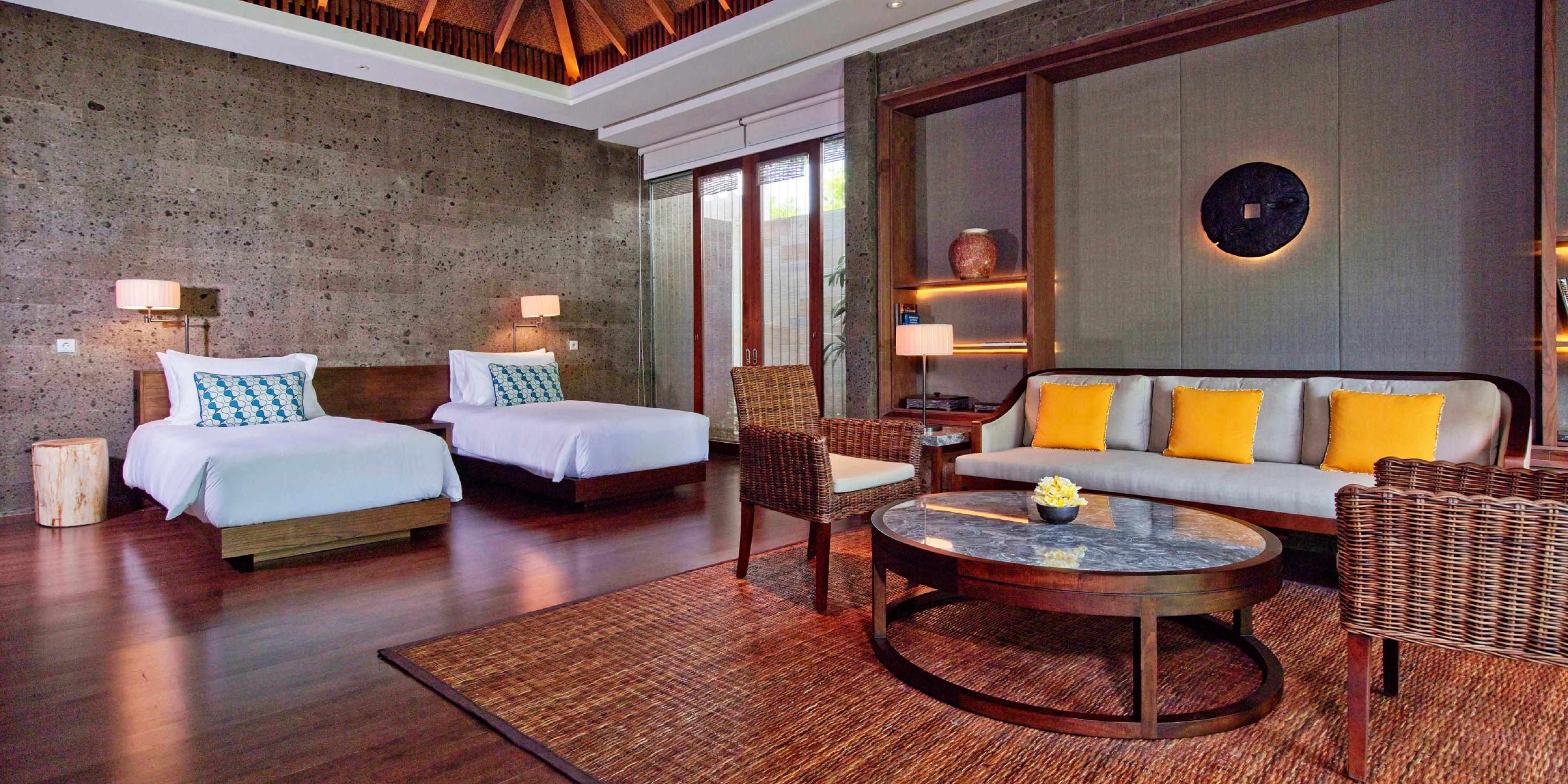 Presidential Beachfront Villa Twin Bedroom