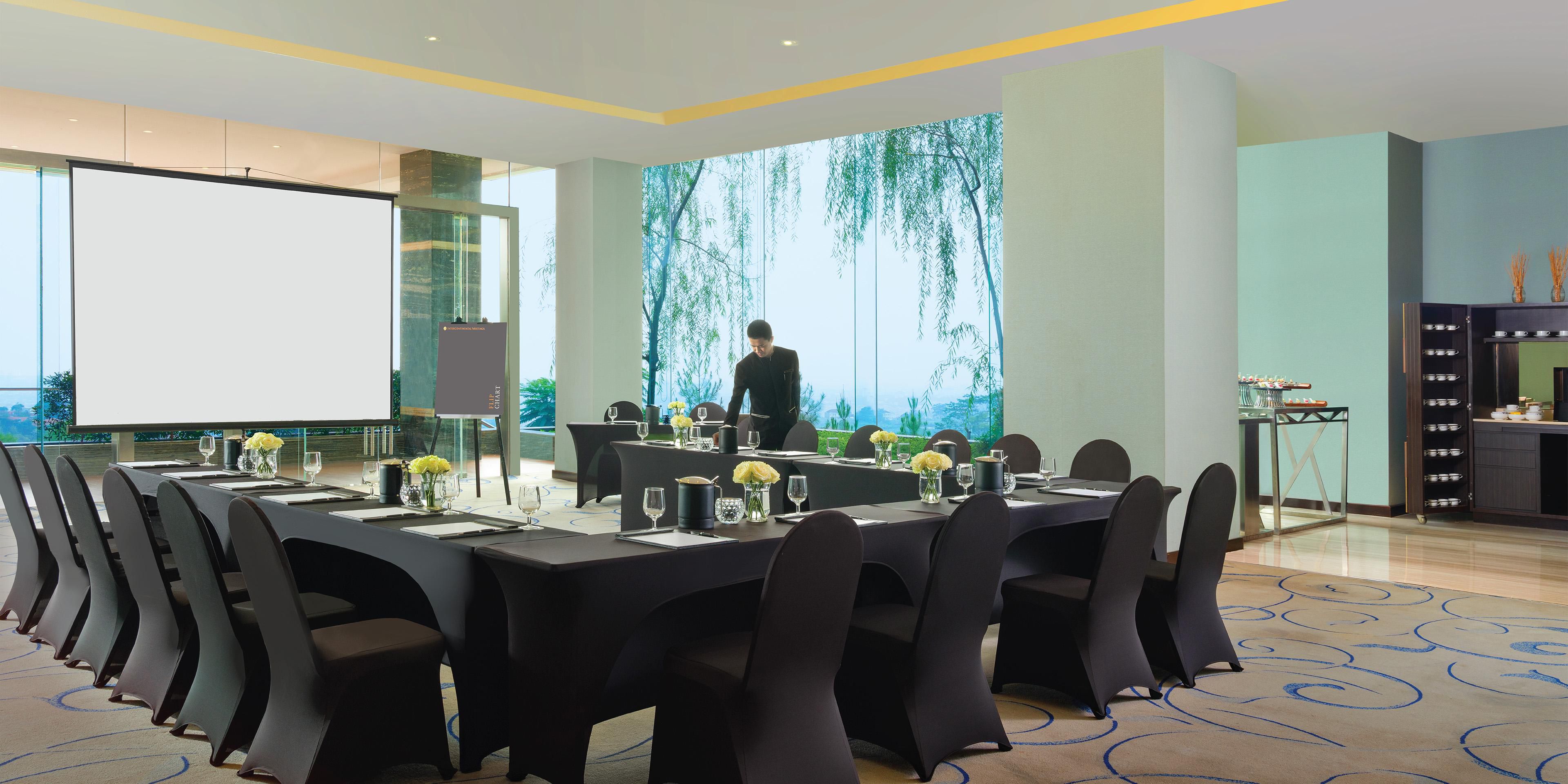 Our meeting rooms consist of nine contemporary and multi-function rooms with indoor & outdoor venues which are perfect for your meeting, gathering, or wedding party. The Grand Ballroom can accommodate up to 4000 persons equipped with a giant LED screen, hydraulic stage, and flying gondola which will support your event to be the most remarkable one.