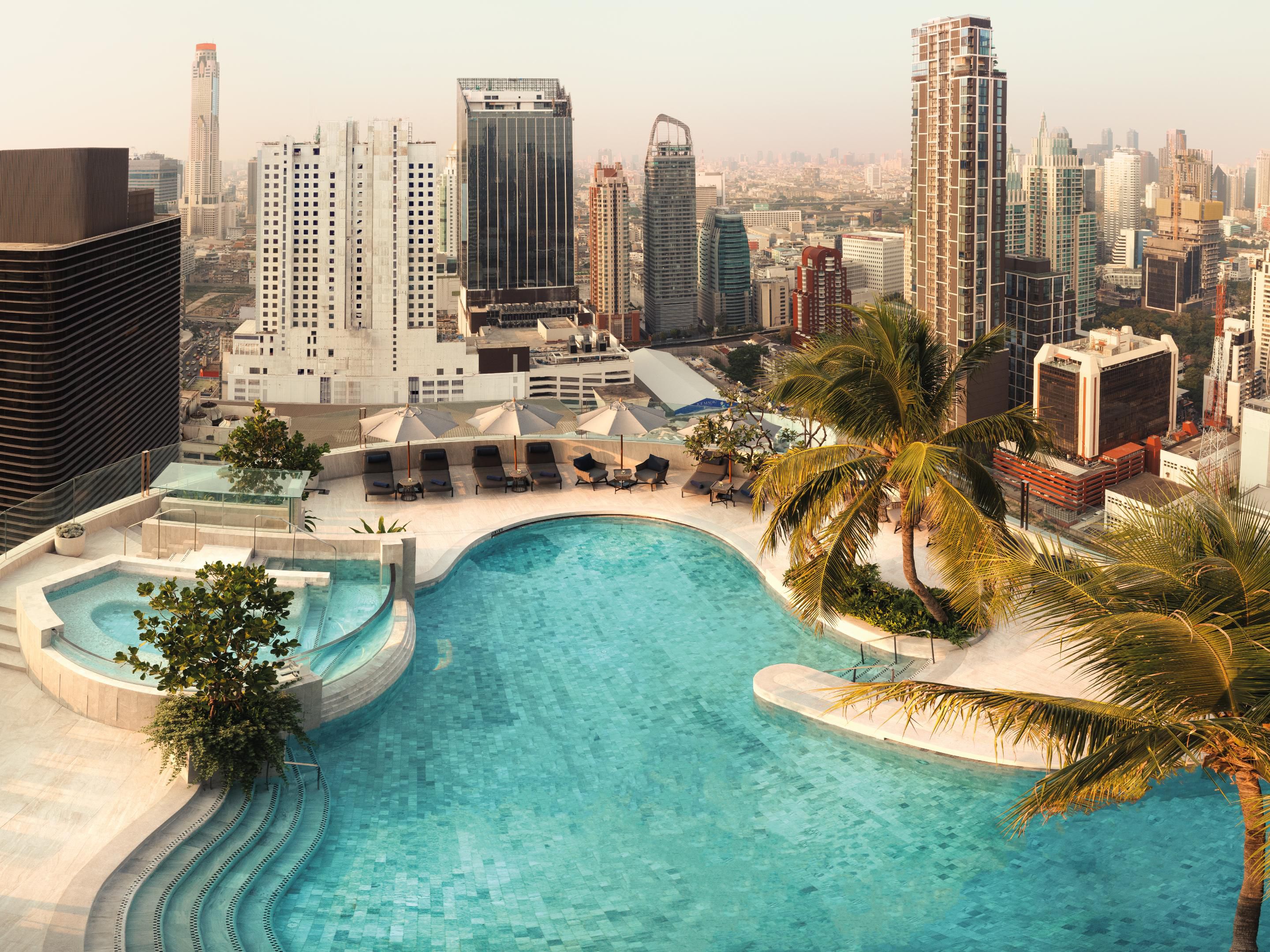 Gaze into serenity with this top pool view