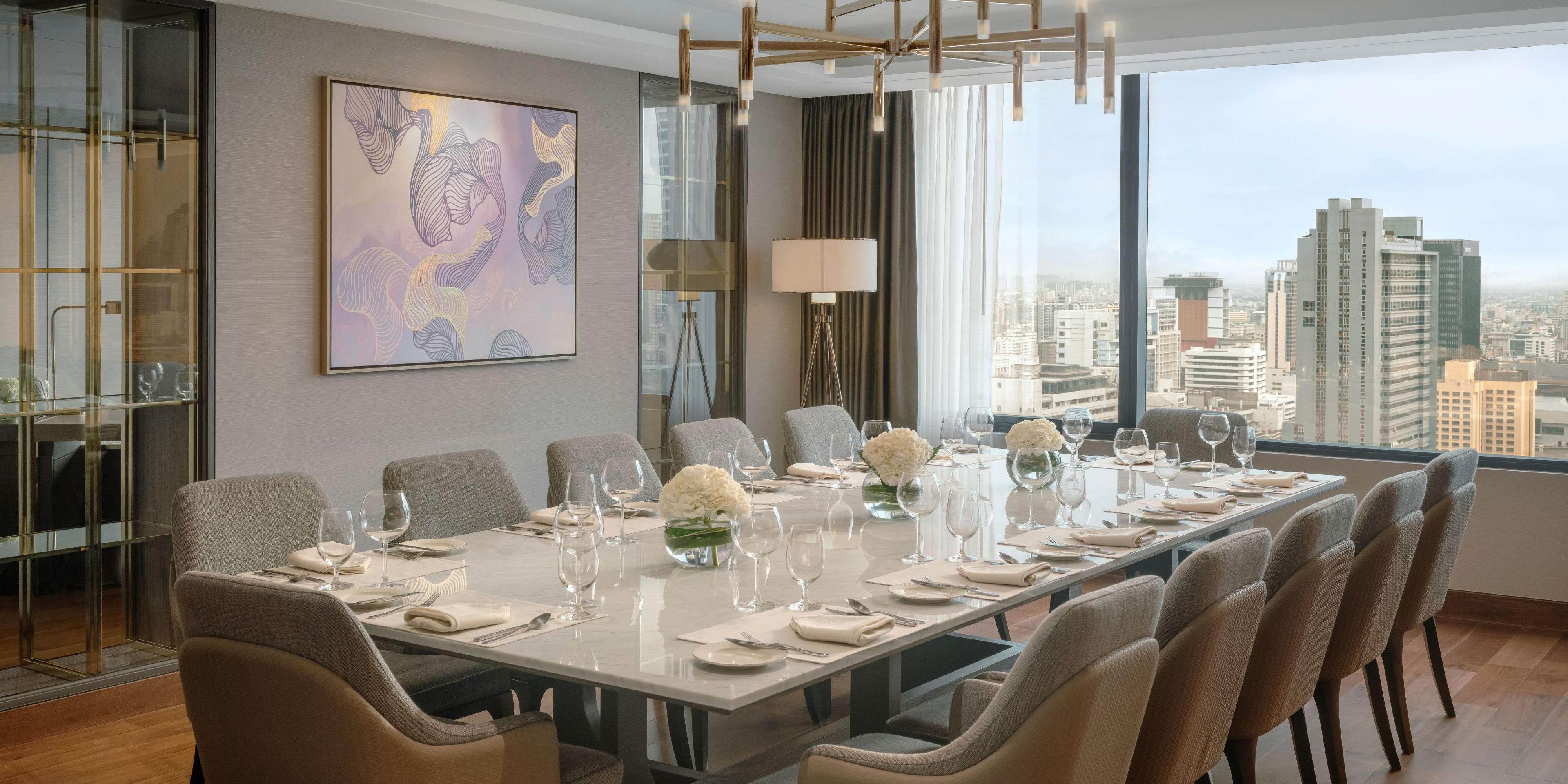 Feast in a setting with Bangkok city view