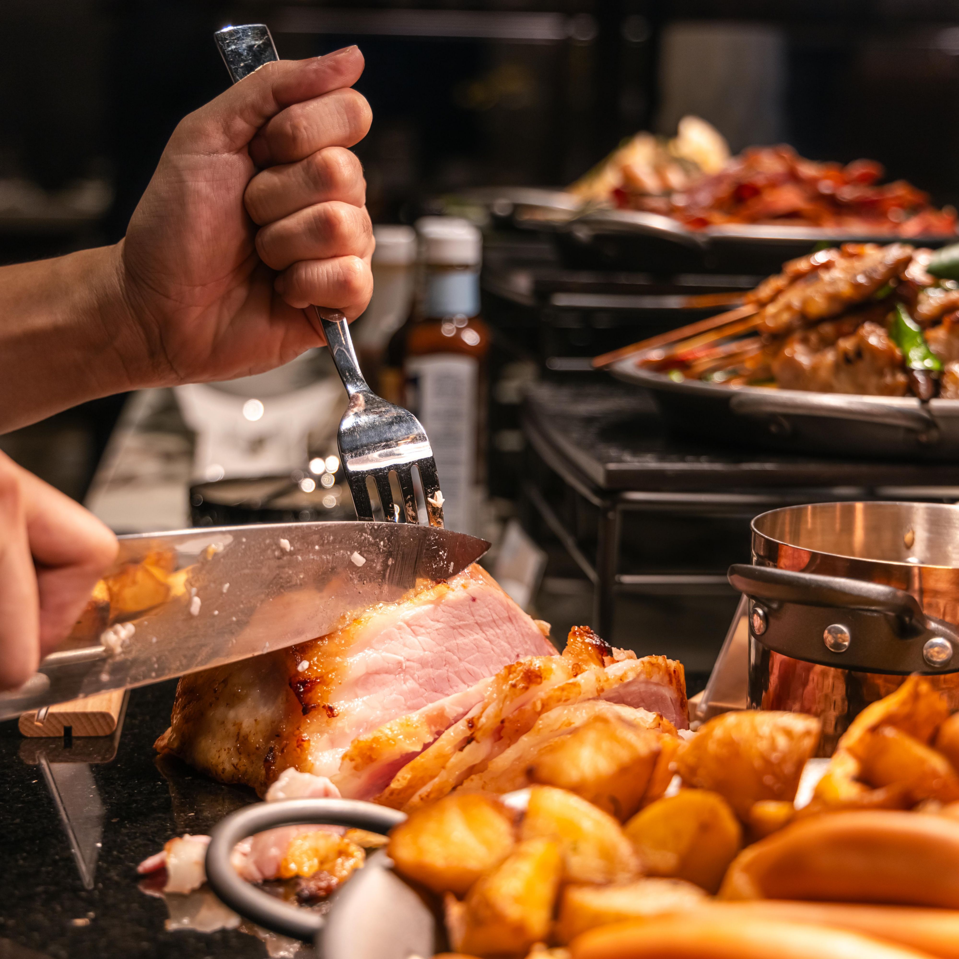 Carved meat buffet at AVA Brasserie