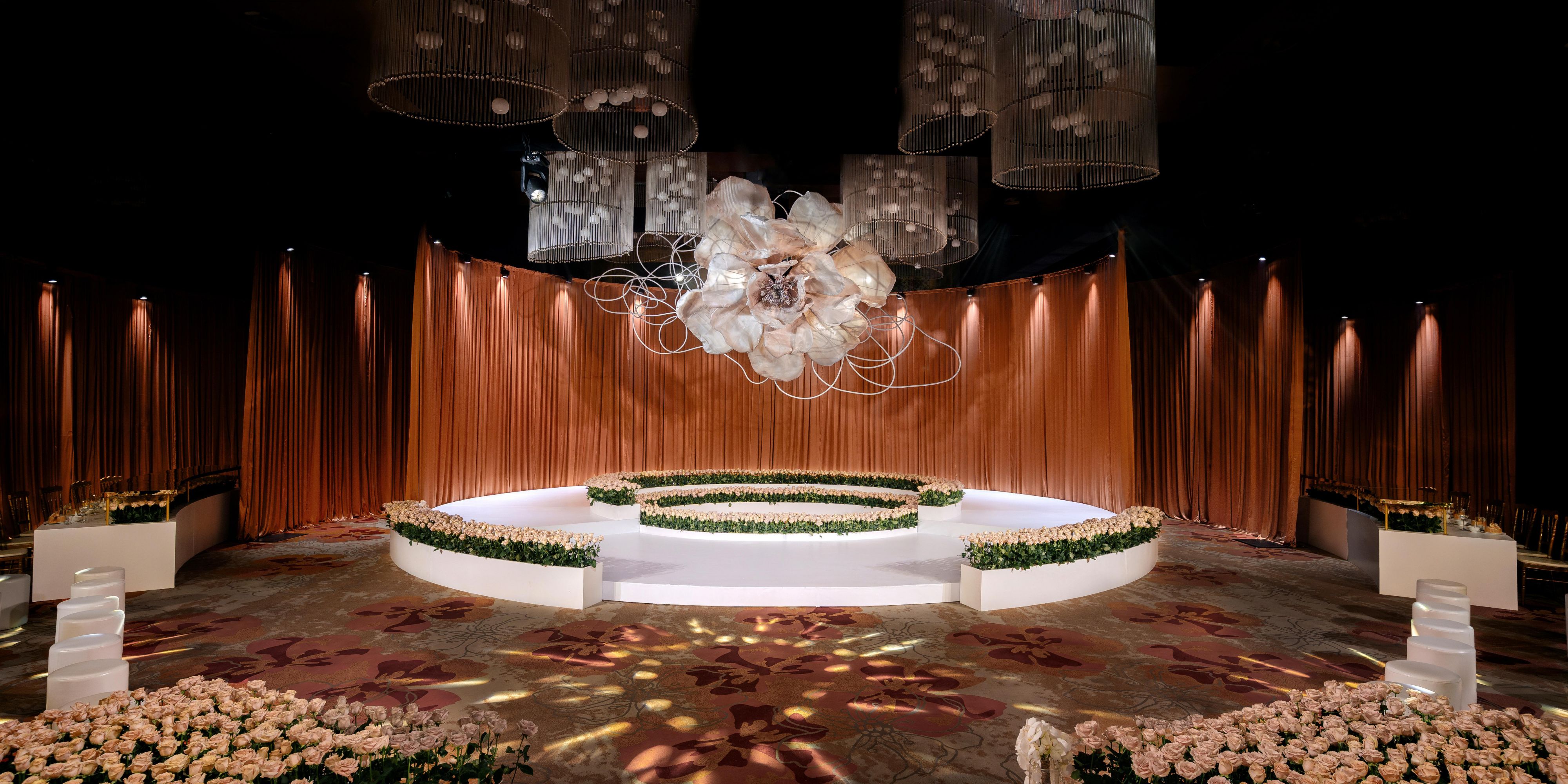 We're here to create truly unique and gorgeous weddings, working alongside to help you realize your dream wedding. Whether it's an intimate banquet for 100 or a grand celebration for  400, we will cater to your needs and help you create the perfect day, down to every small detail.