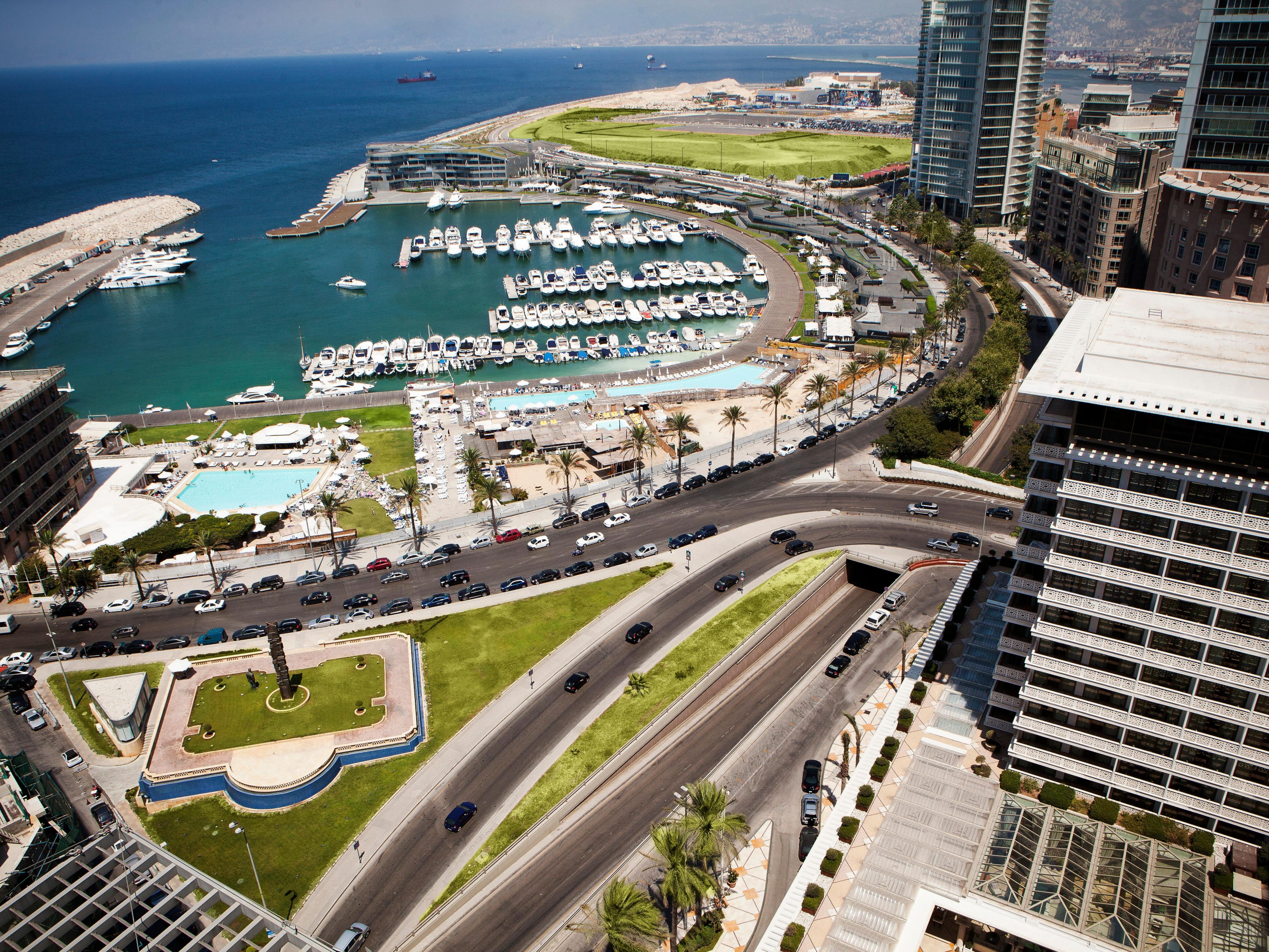 The hotel has incredible views over Zaitunay Bay