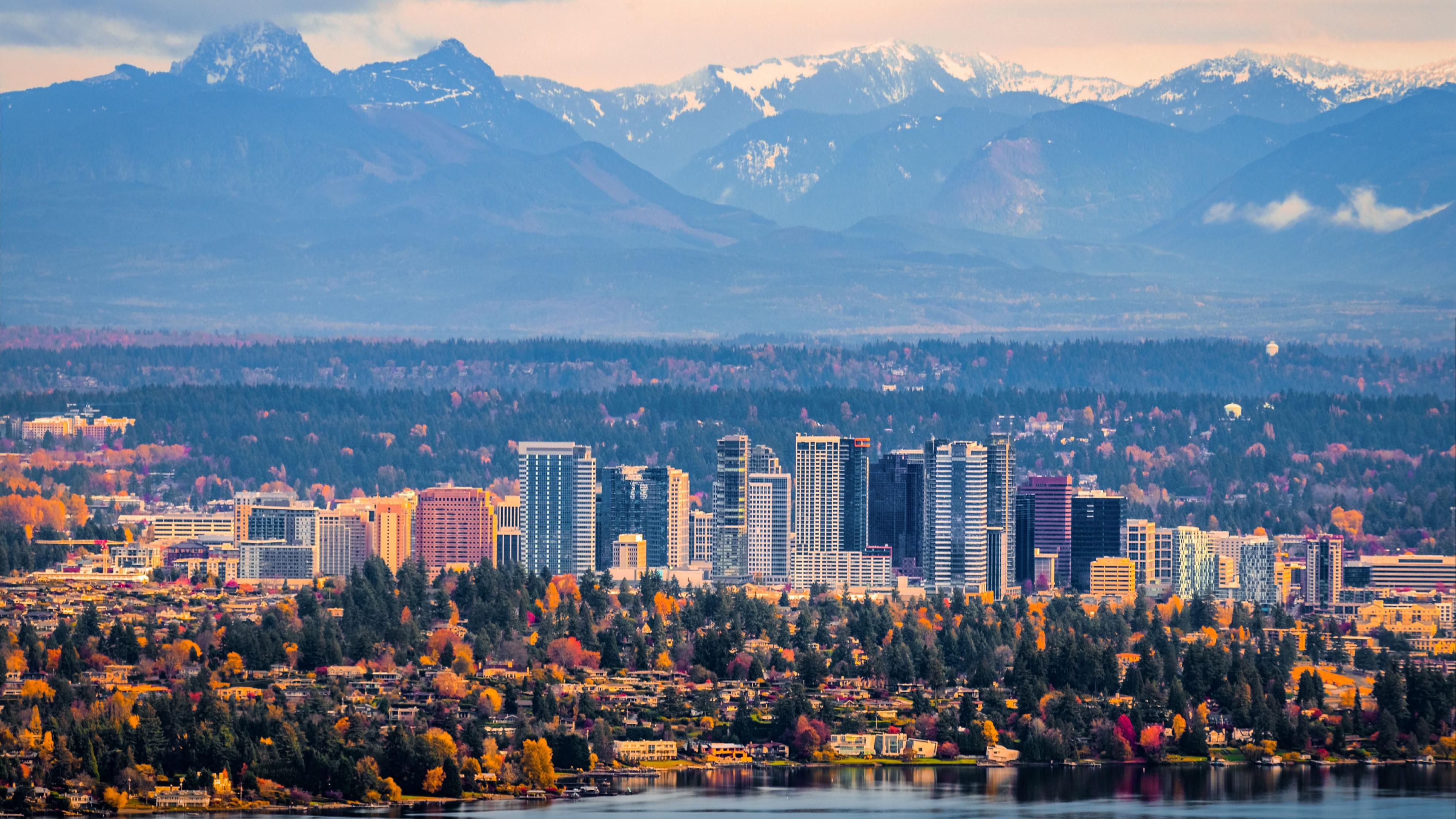 Seattle downtown and Space Needle  view, Washington, USA