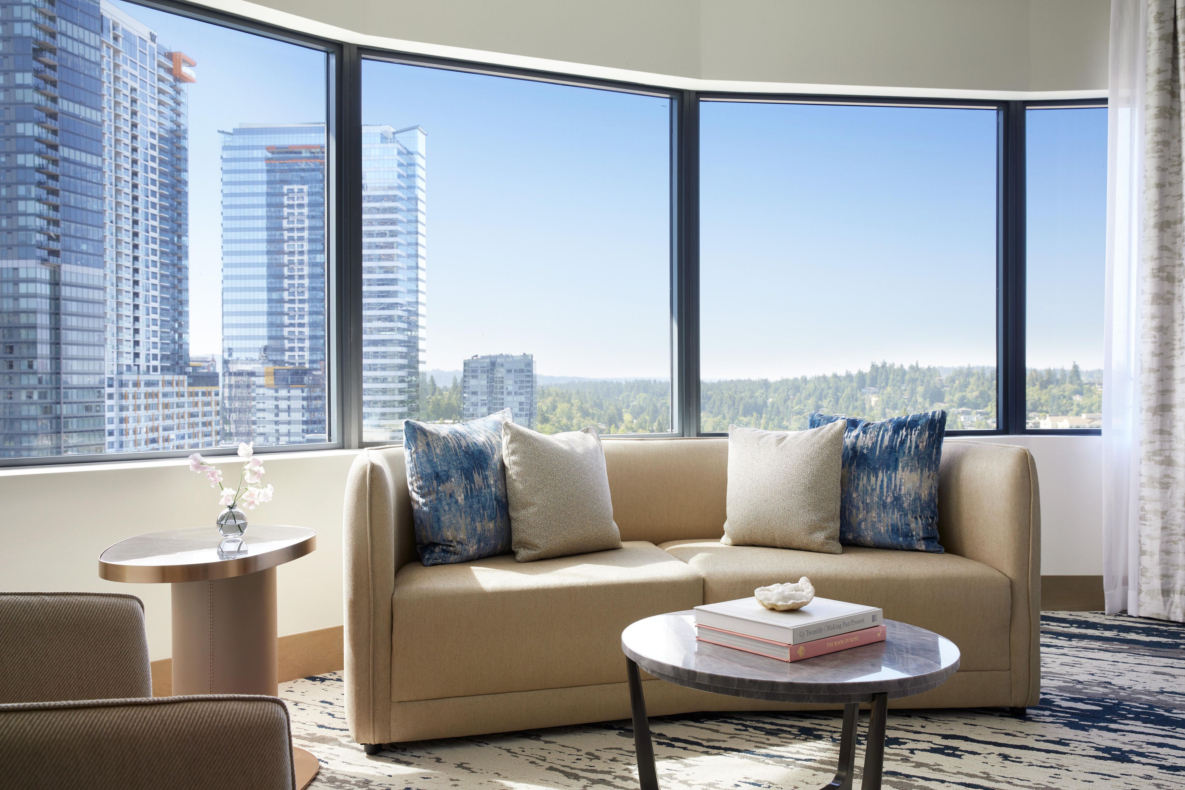 Unbeatable corner views from our luxury hotel near Seattle.