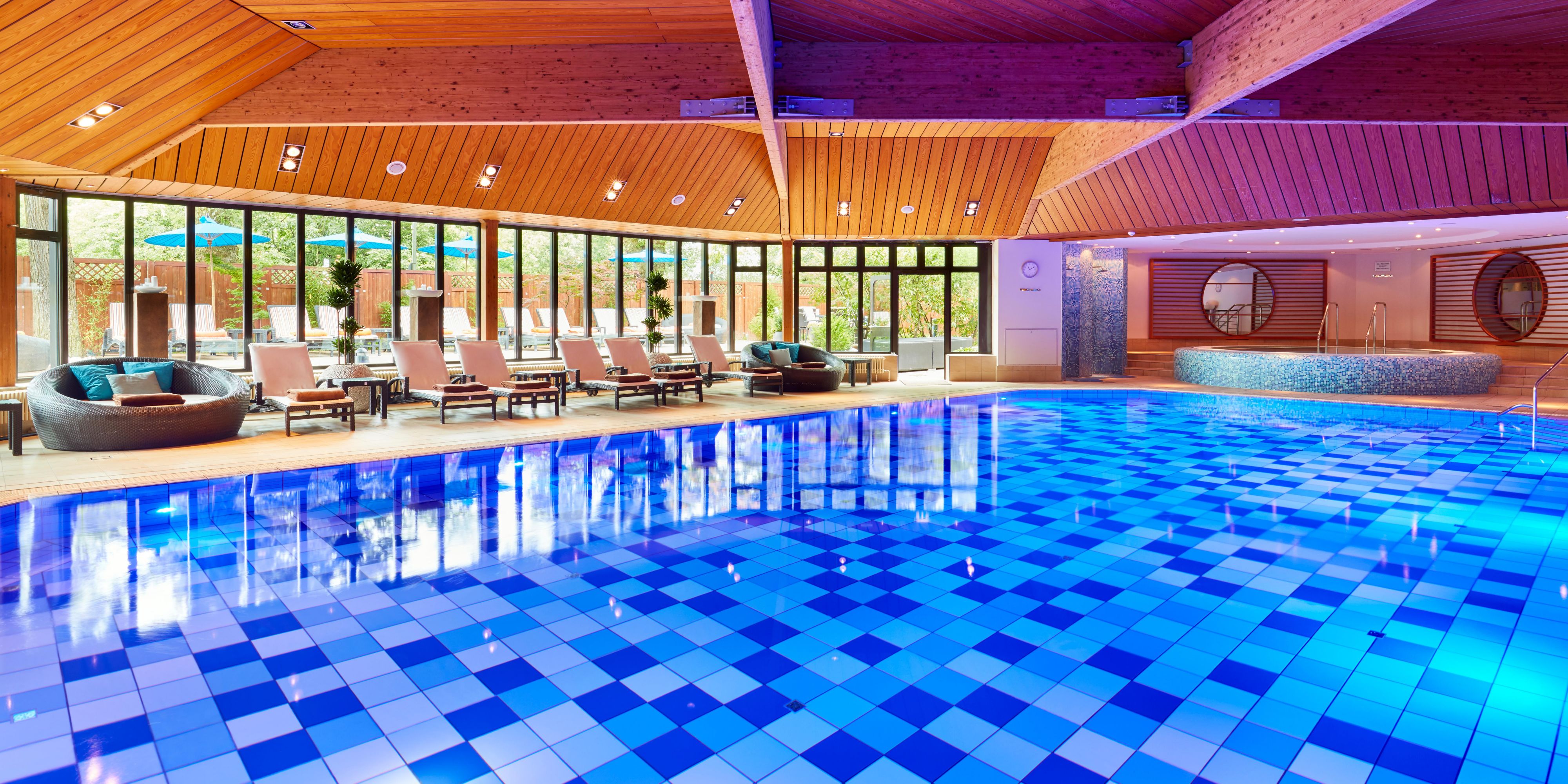The indoor pool is a soothing retreat in the city centre.
