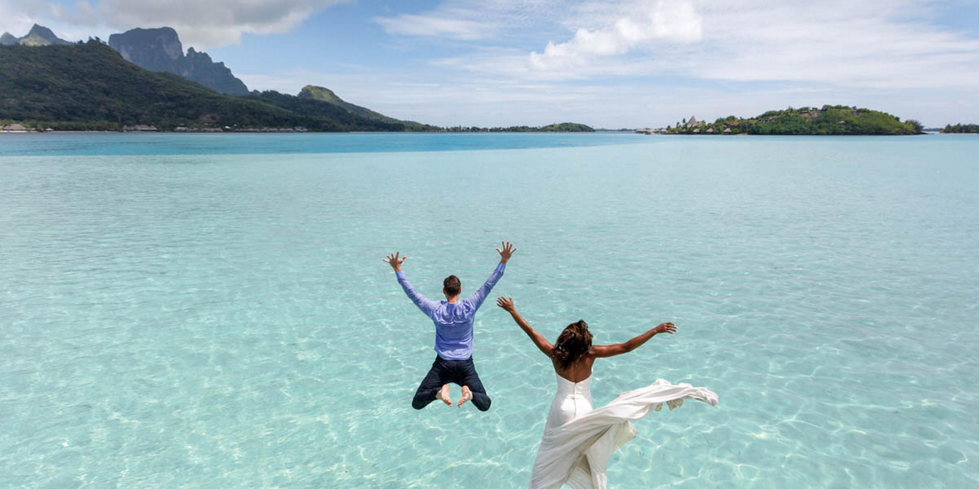 When you have a Bora Bora wedding, you’re assured a spectacular backdrop. We can organize the most unforgettable event, whether it’s a Western-style exchanging of vows or a unique Polynesian celebration. Our concierge team has extensive experience in planning ceremonies in traditional Tahitian fashion.