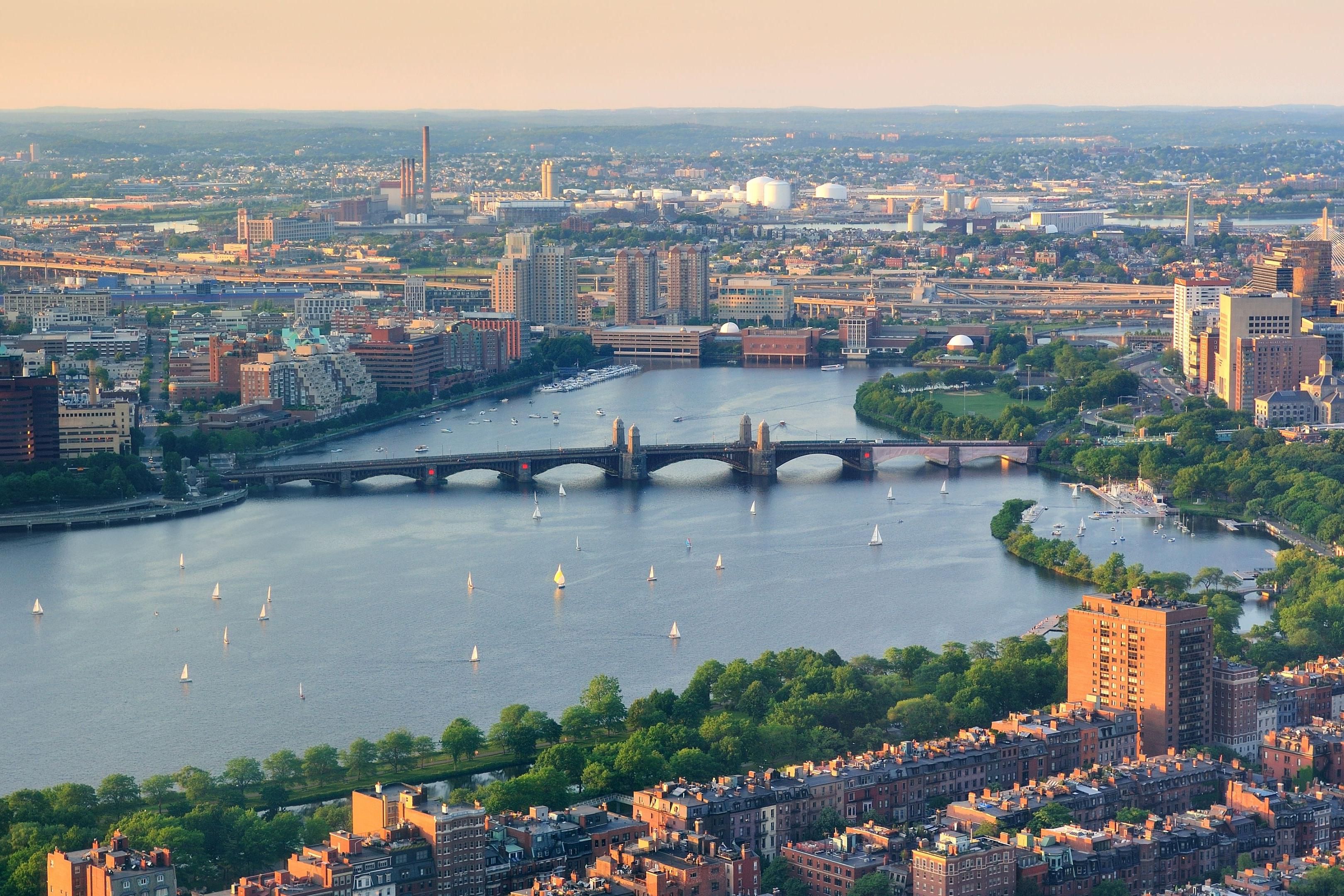 Aerial view of Massachusetts