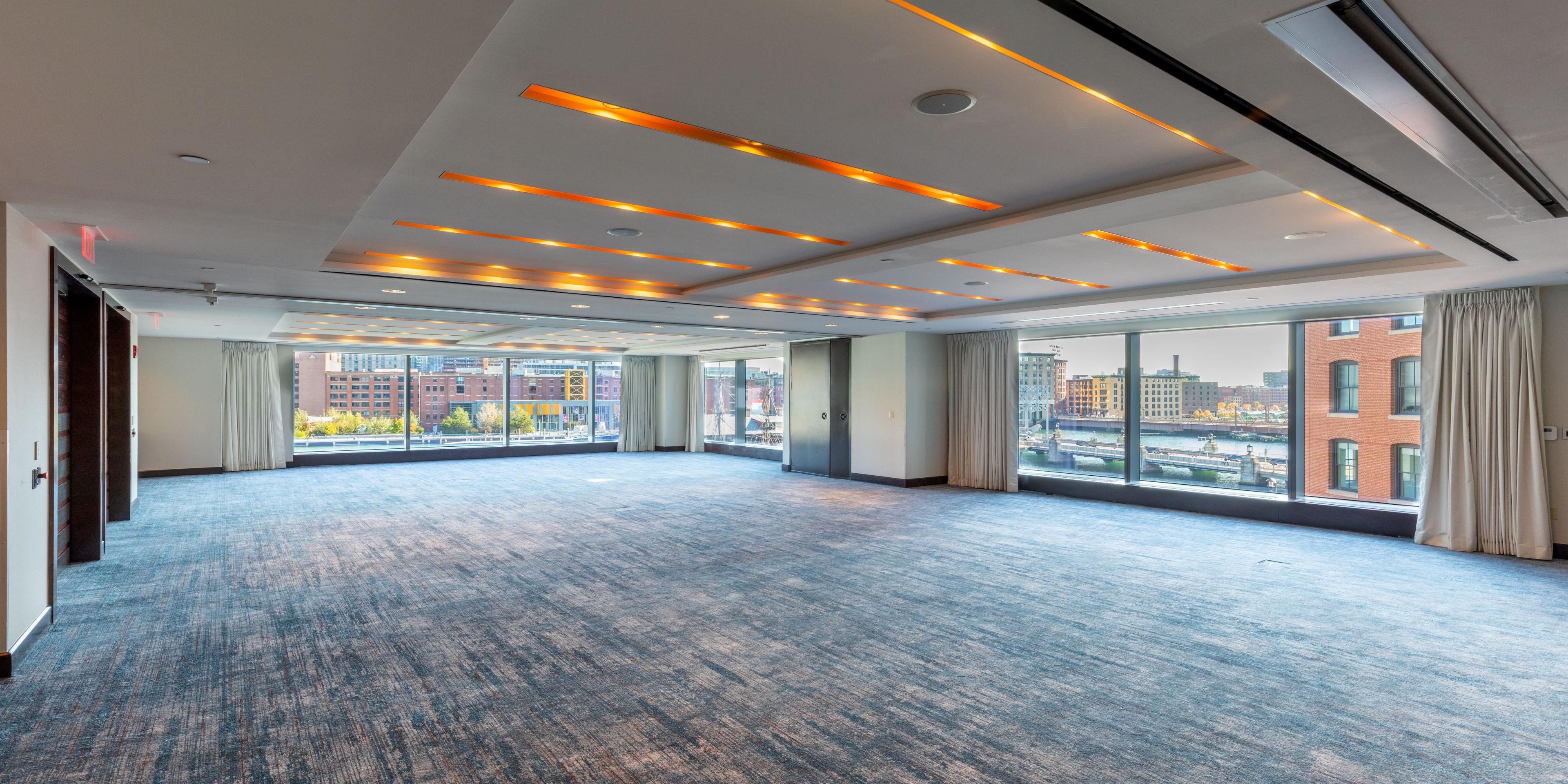 Immerse yourself in our exceptional meeting space at InterContinental Boston, where culinary excellence meets stunning aesthetics. With floor-to-ceiling windows offering panoramic views, you'll find inspiration in the natural beauty of Boston's waterfront. Elevate your event with on-site AV support by Encore, ample branding opportunities and more.
