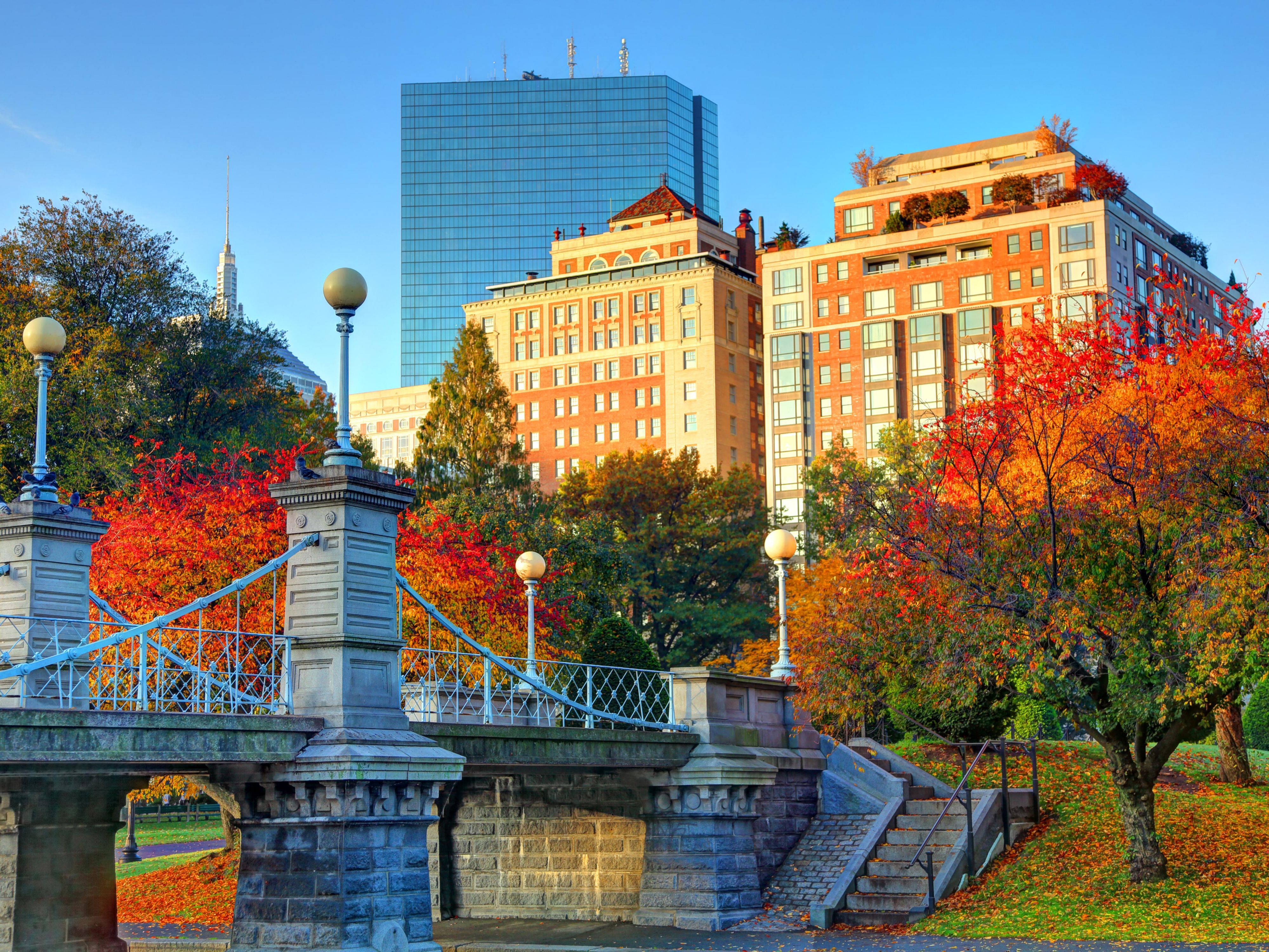 Boston nature in the autumn season