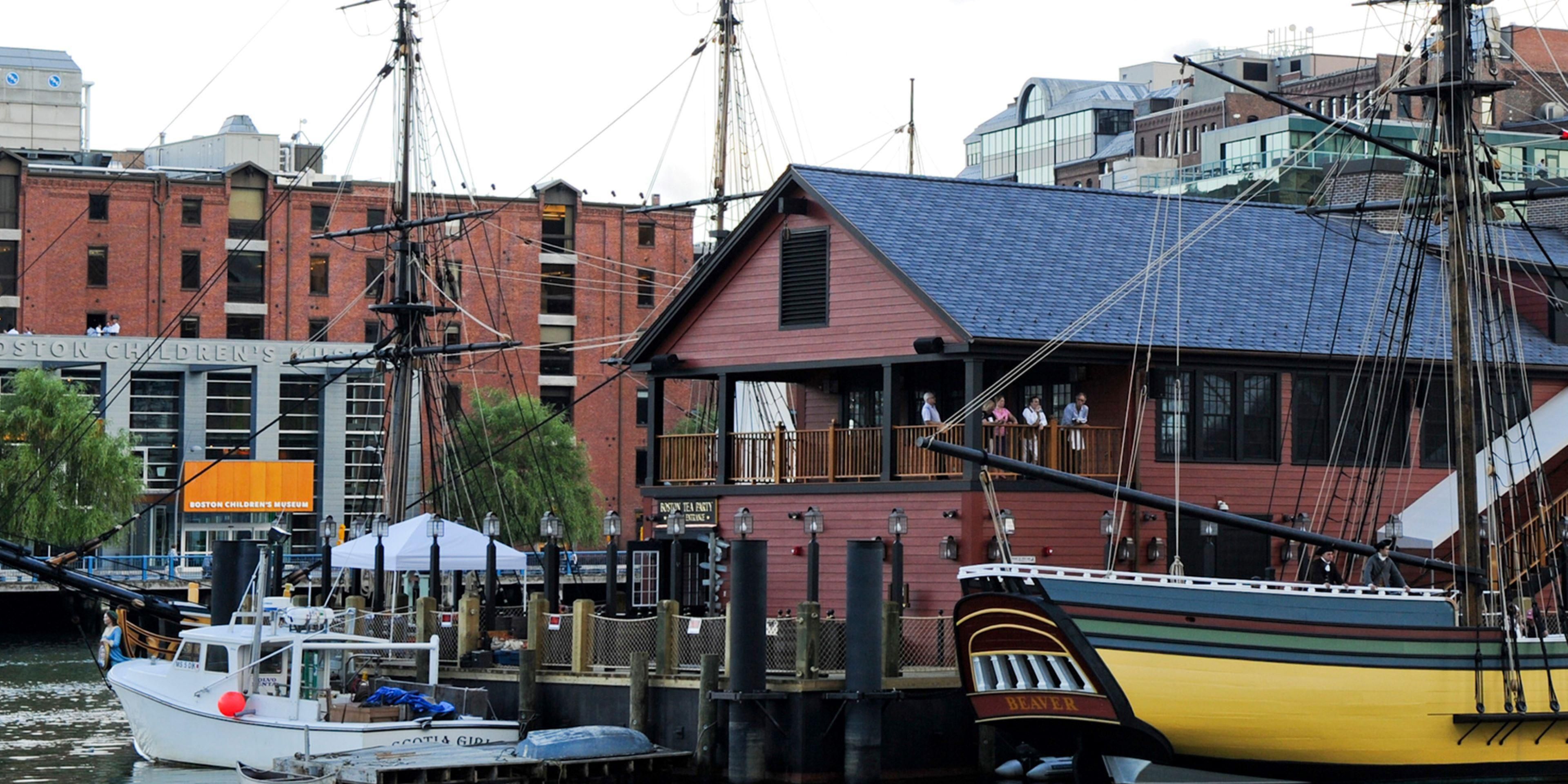 Take in history at the Boston Tea Party Museum just steps away.