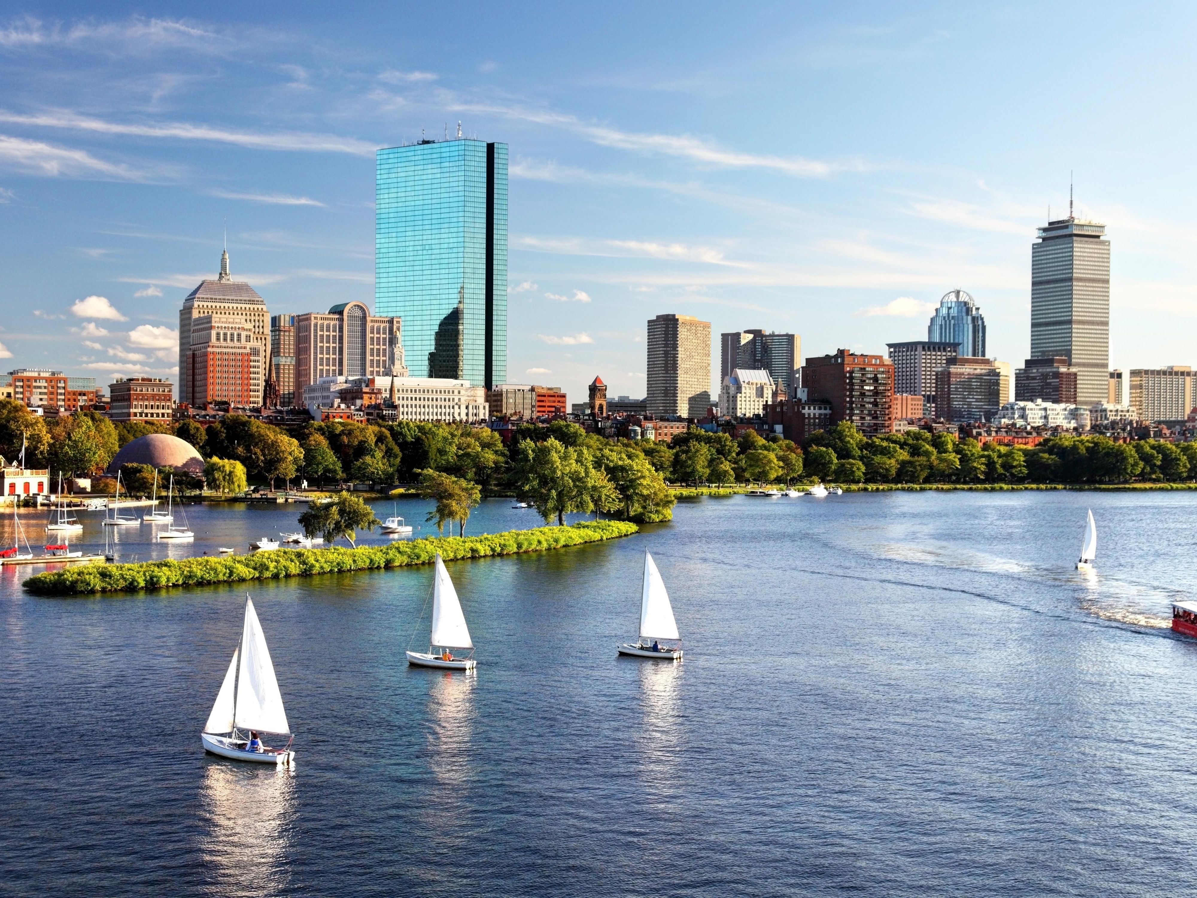 Boston Harbor in summer