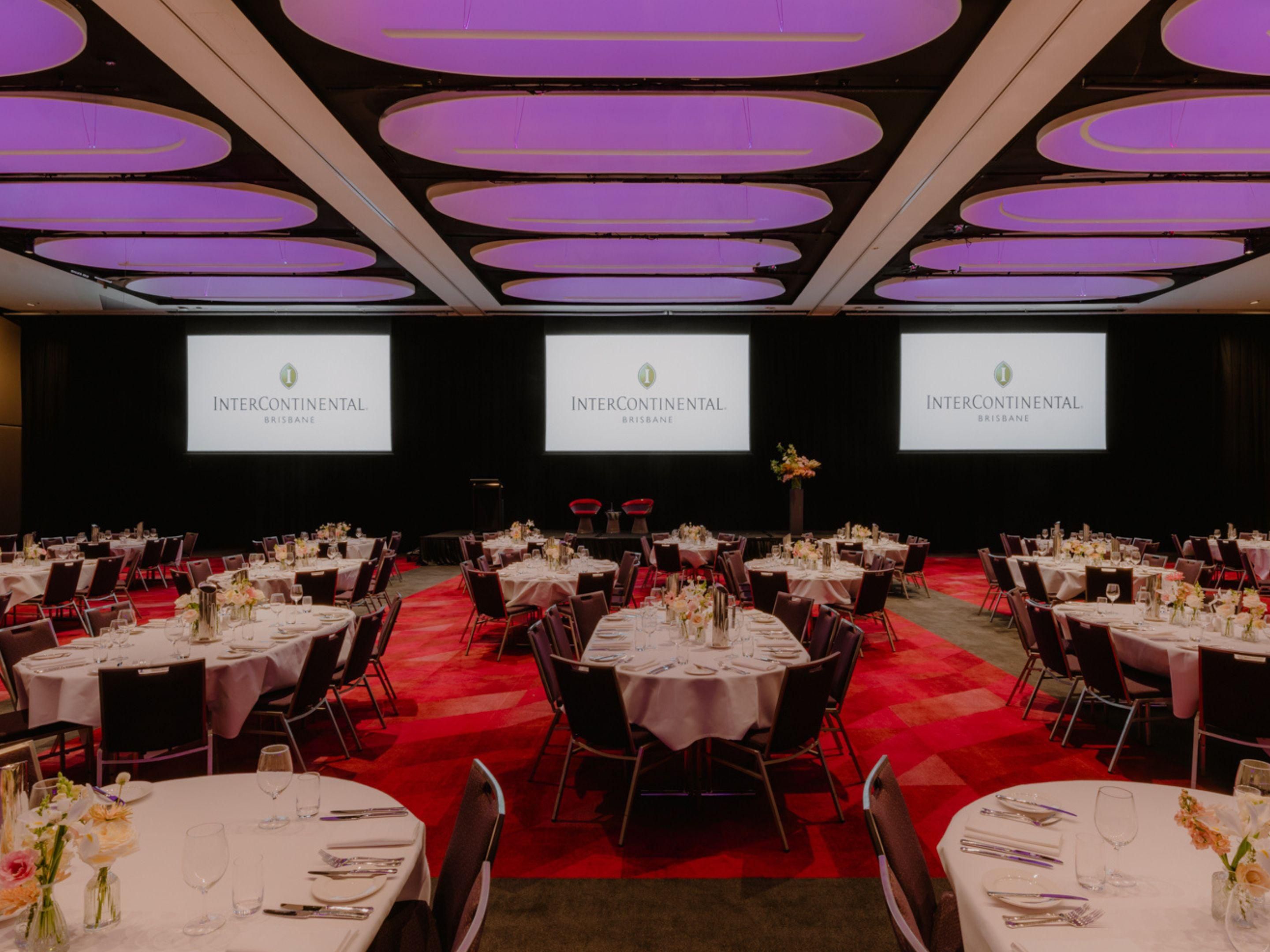 The Grand Ballroom with purple lighting effect