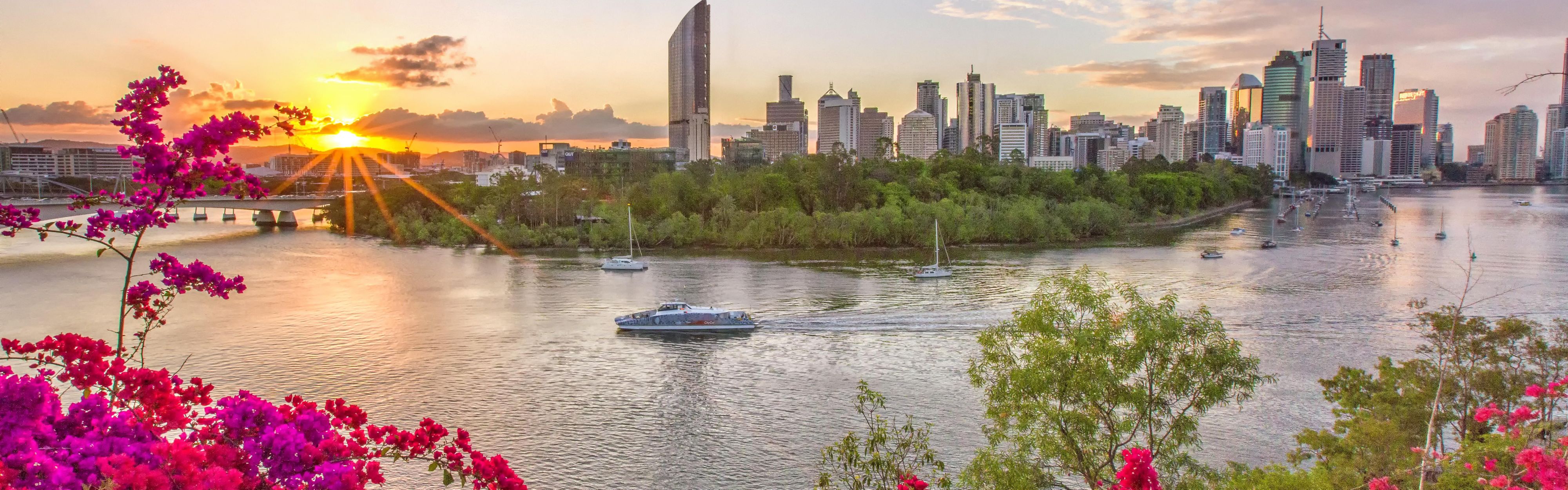 Stunning Brisbane skyline views from Kangaroo Point