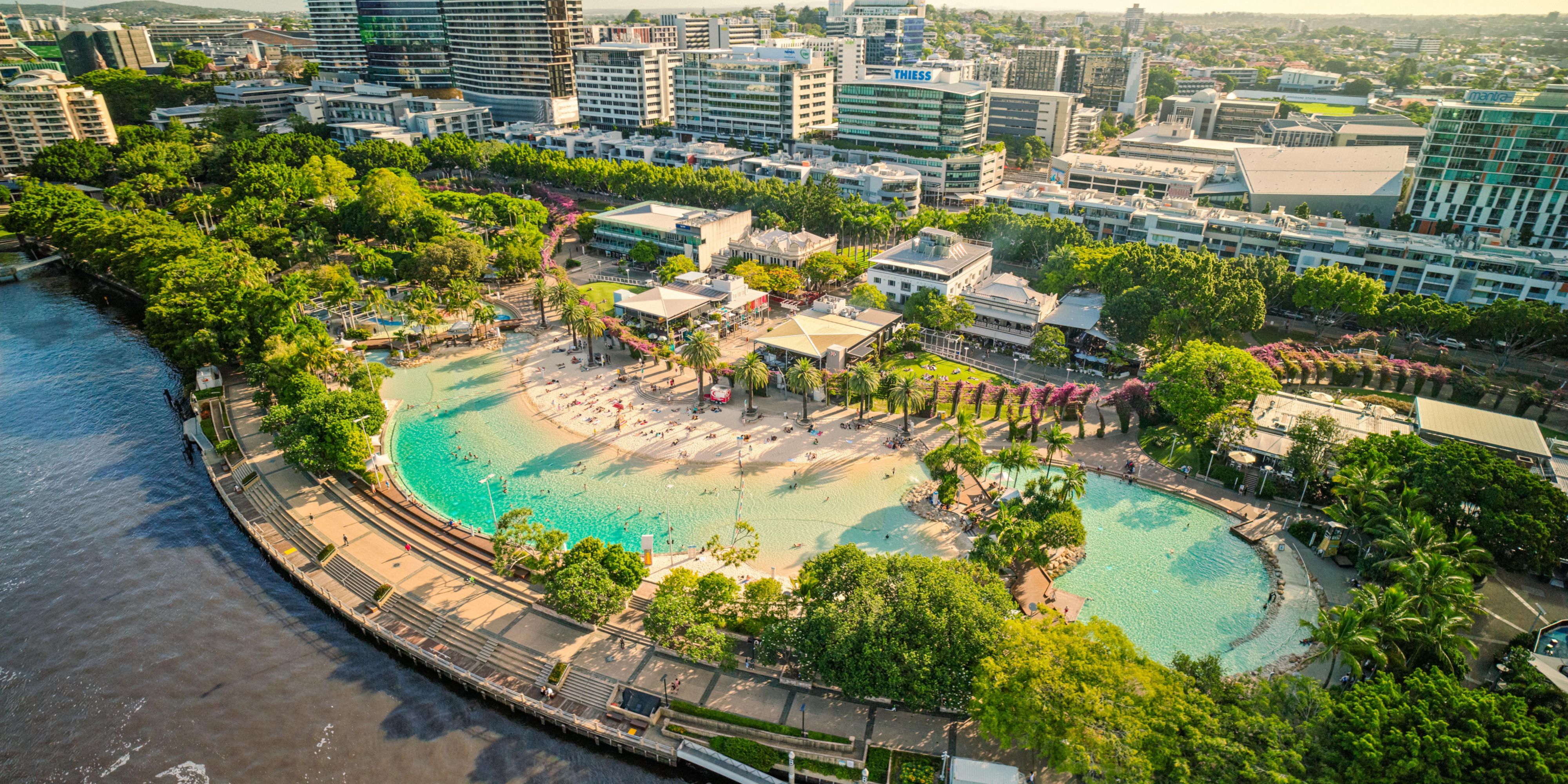 Stroll and Relax by South Bank Lagoon Along the Brisbane River