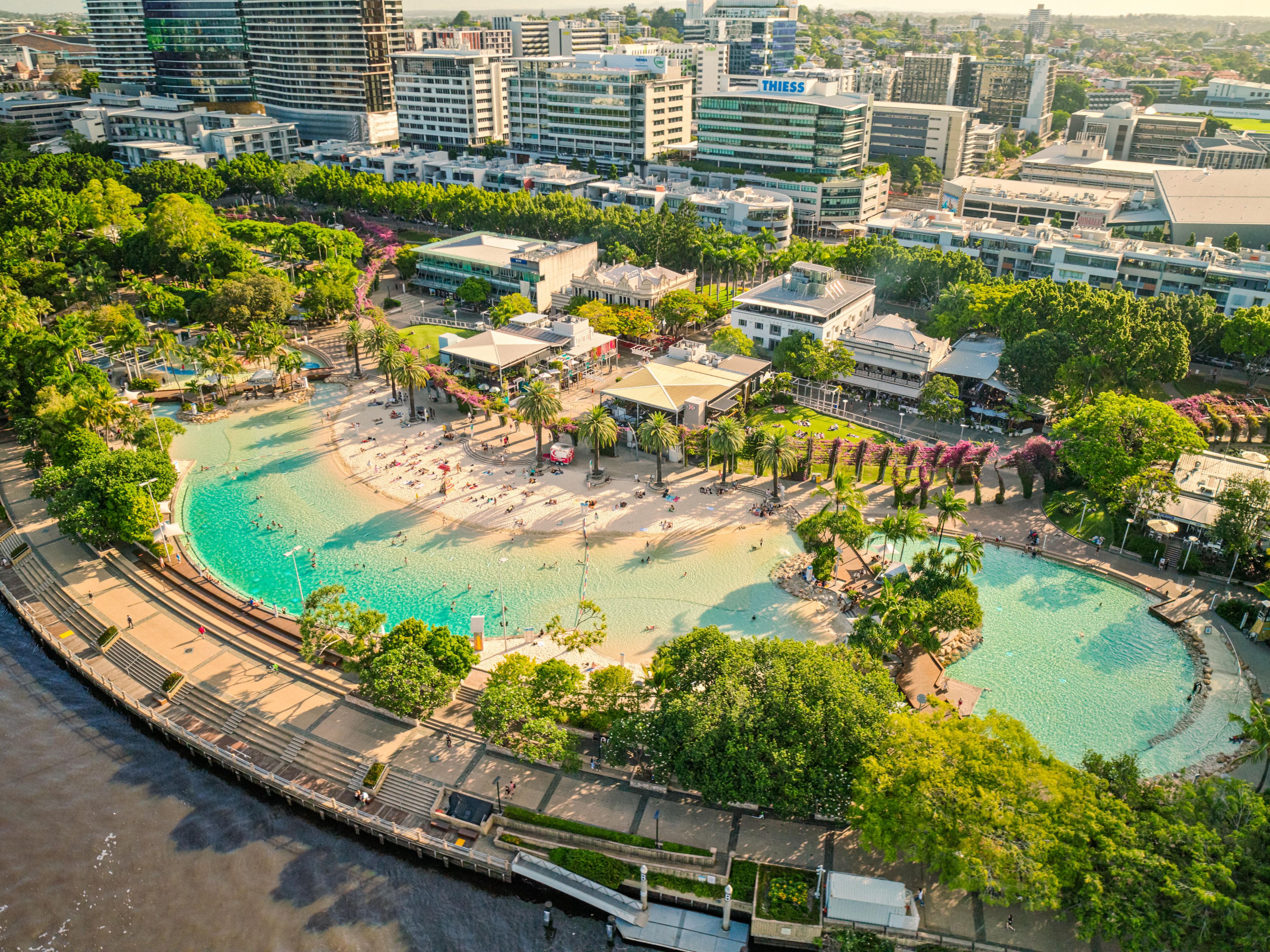 Stroll and Relax by South Bank Lagoon Along the Brisbane River