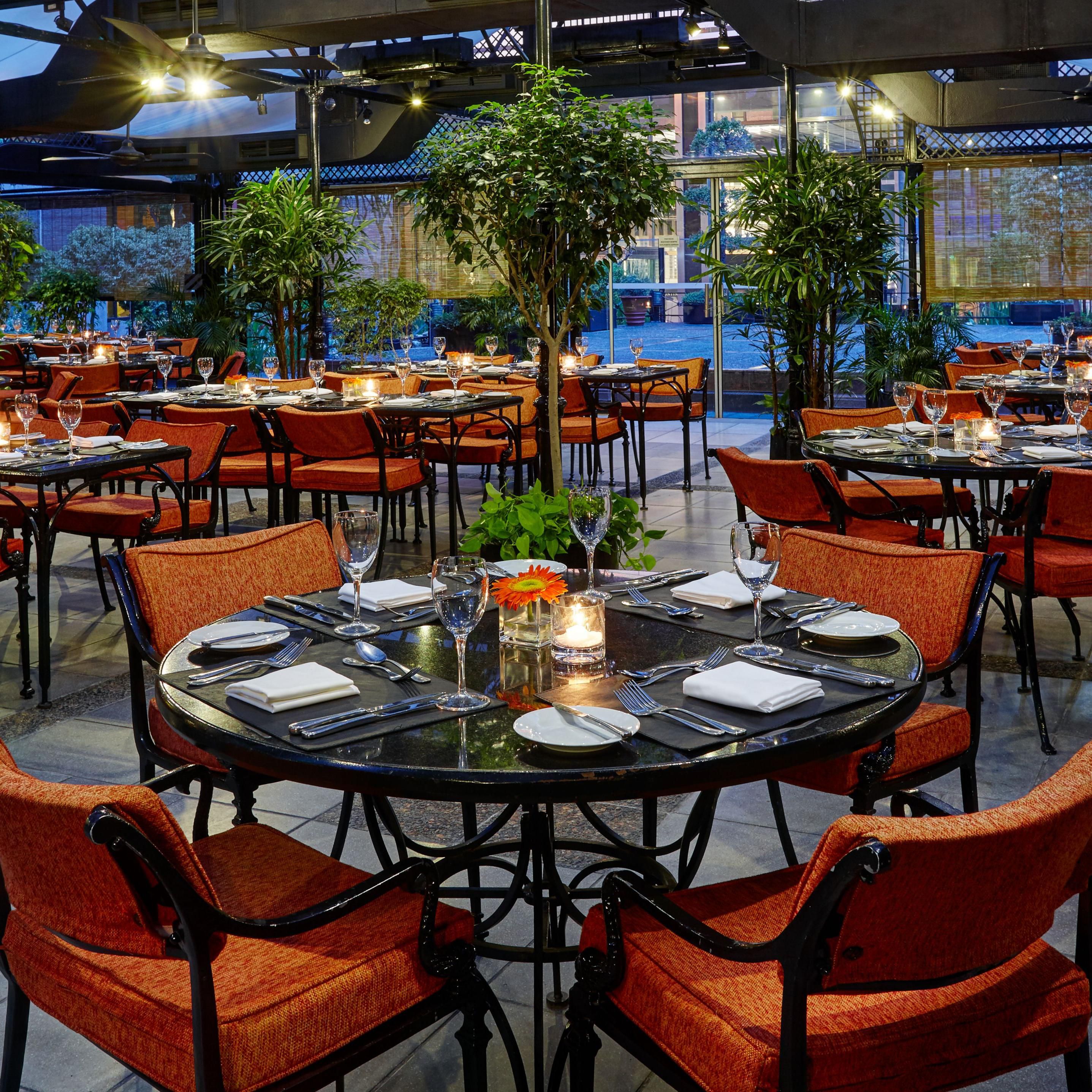 Our Terrace of the Viceroy Restaurant is open for lunch and dinner